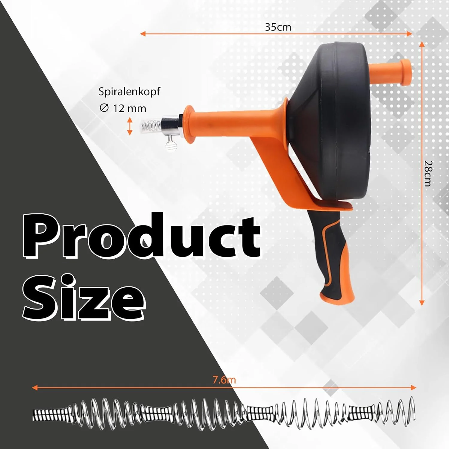 فنر لوله بازکنی - فنر آبکاری شده 7.6 متری - فنر ایده آل برای تمیز کردن لوله به روشی سازگار با محیط زیست - فنر کارآمد برای رفع گرفتگی فنر لوله بازکنی - فنر آبکاری شده 7.6 متری - فنر ایده آل برای تمیز کردن لوله به روشی سازگار با محیط زیست - فنر کارآمد برای رفع گرفتگی