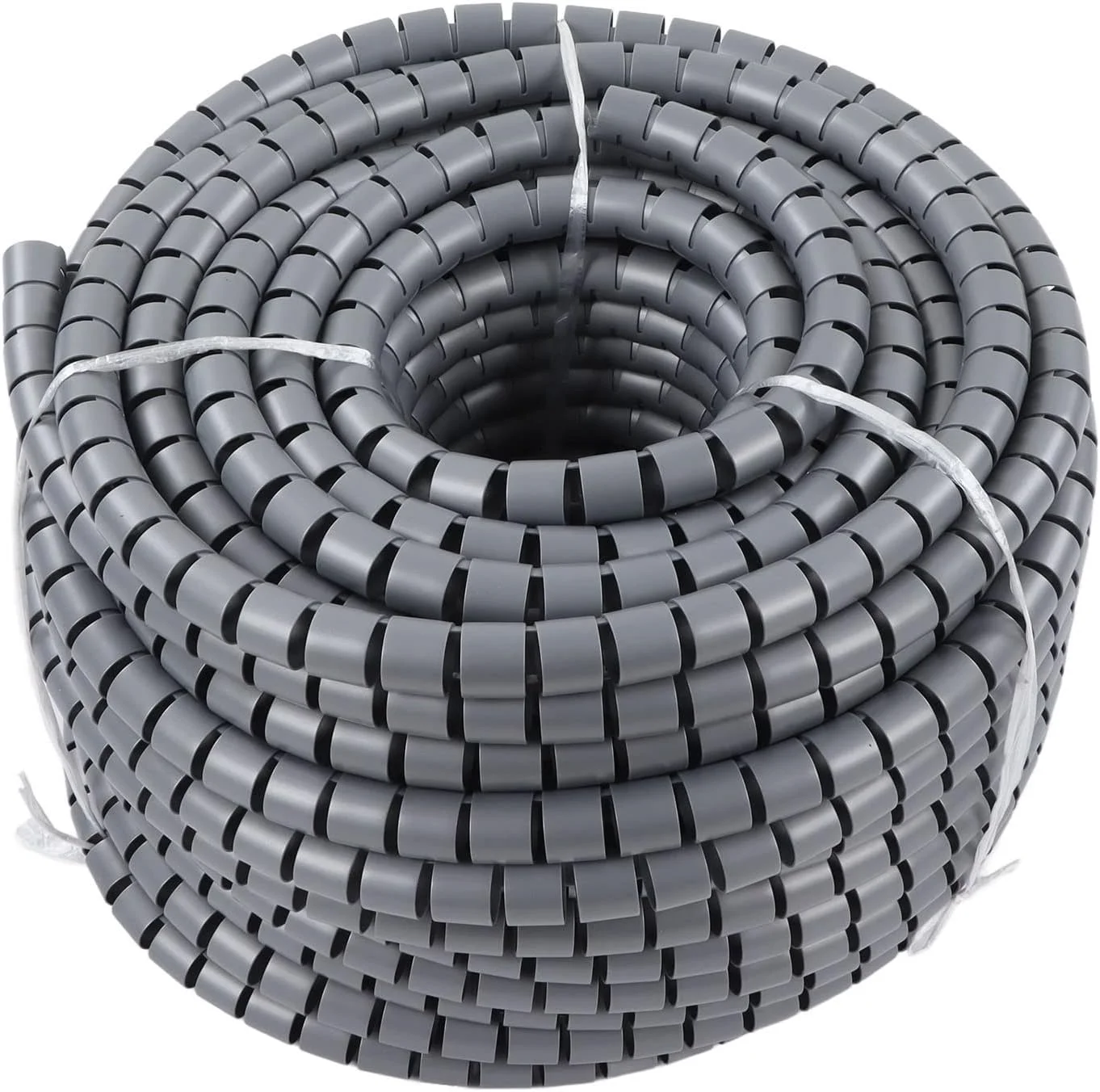 روکش محافظ سیم کابل مارپیچی RvSky، محافظ سیم، غلاف طناب PE، روکش لوله سیم پیچی انعطاف پذیر، مقاوم در برابر سایش، برای خط برق، لوله آب، لوله گرمایش، کابل شبکه (Φ42mm/20m)