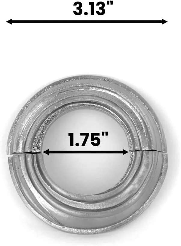 پوشش فلنج رادیاتور آلومینیومی با روکش ساتن، طرح مارپیچ، سایز 1.25 اینچ (IPS)، قطر داخلی 1.75 اینچ - قطر خارجی 3.13 اینچ، نصب آسان