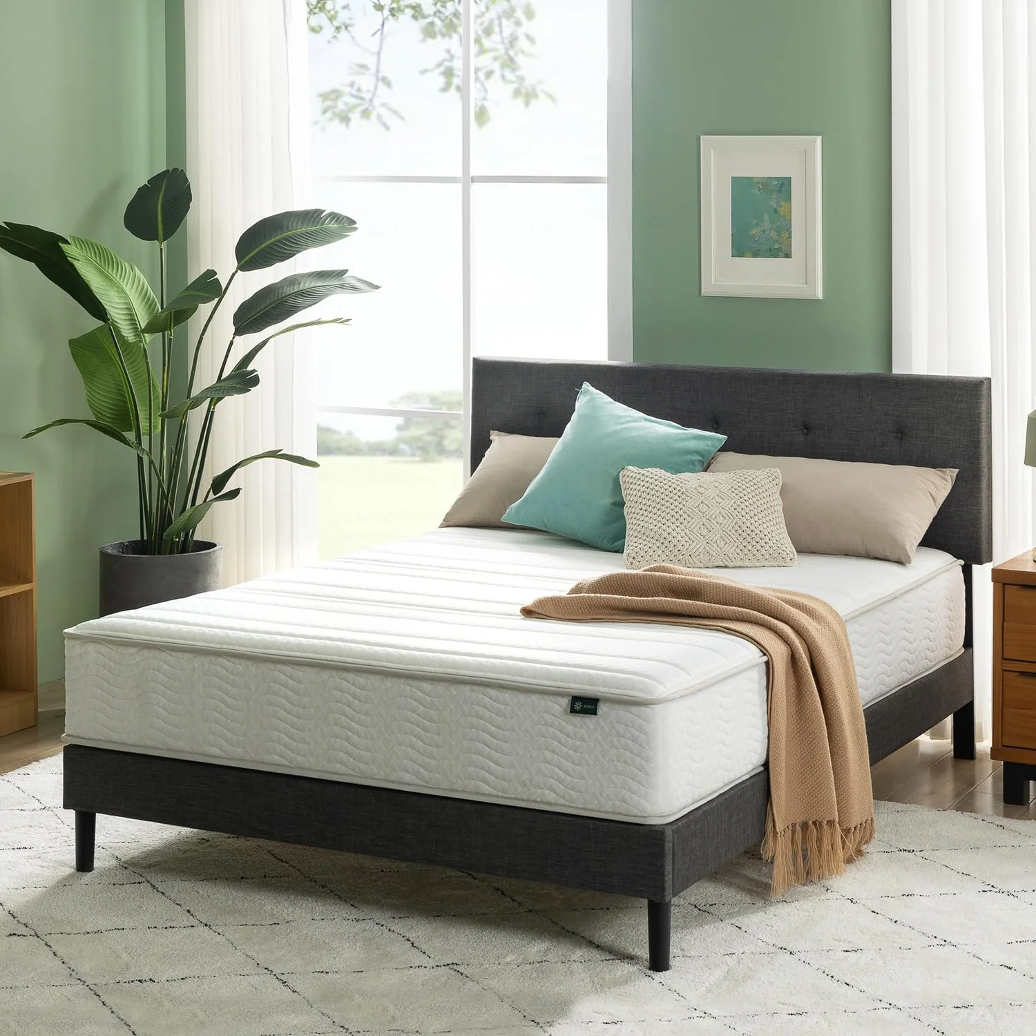 تشک فنری و فوم زینوس، کینگ، بدون فایبرگلاس، پشتیبانی بادوام، فوم و پارچه دارای گواهی ایمنی (203.2Lx193.0Wx25.4H) سانتی متر تشک فنری و فوم زینوس، کینگ، بدون فایبرگلاس، پشتیبانی بادوام، فوم و پارچه دارای گواهی ایمنی (203.2Lx193.0Wx25.4H) سانتی متر