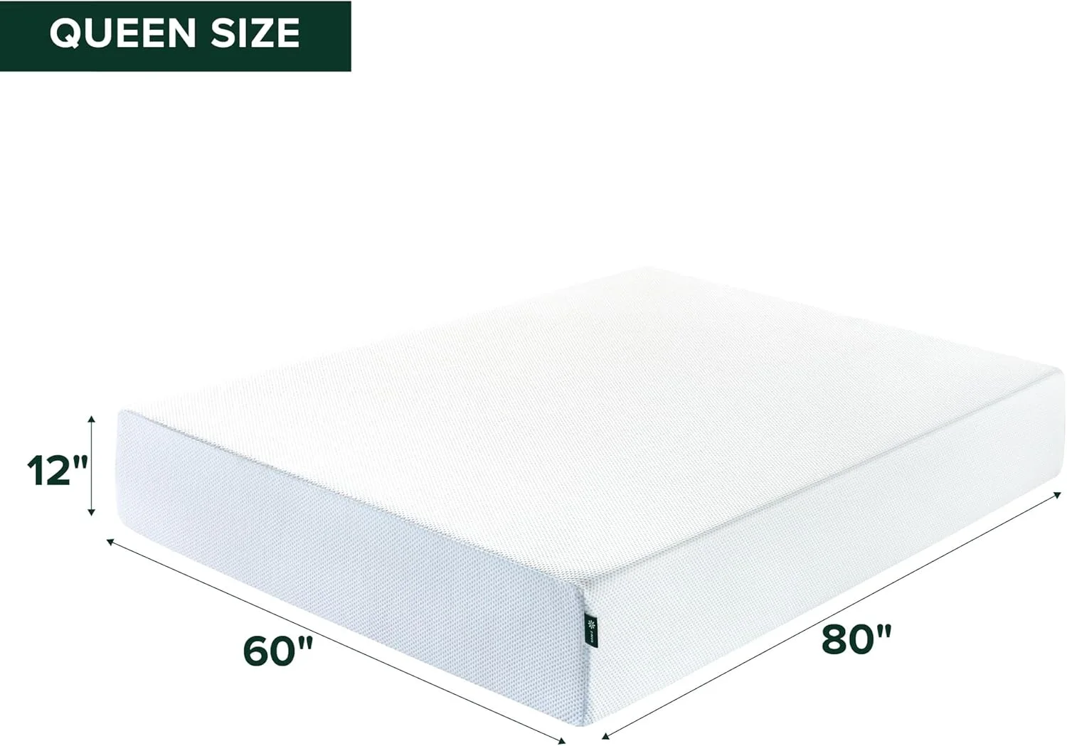 تشک فوم حافظه دار ژل خنک کننده چای سبز 30 سانتی متری Zinus، کاهش دهنده فشار، بسته بندی WonderBox کوچکتر و راحت تر، دارای گواهی CertiPUR-US، سایز Queen