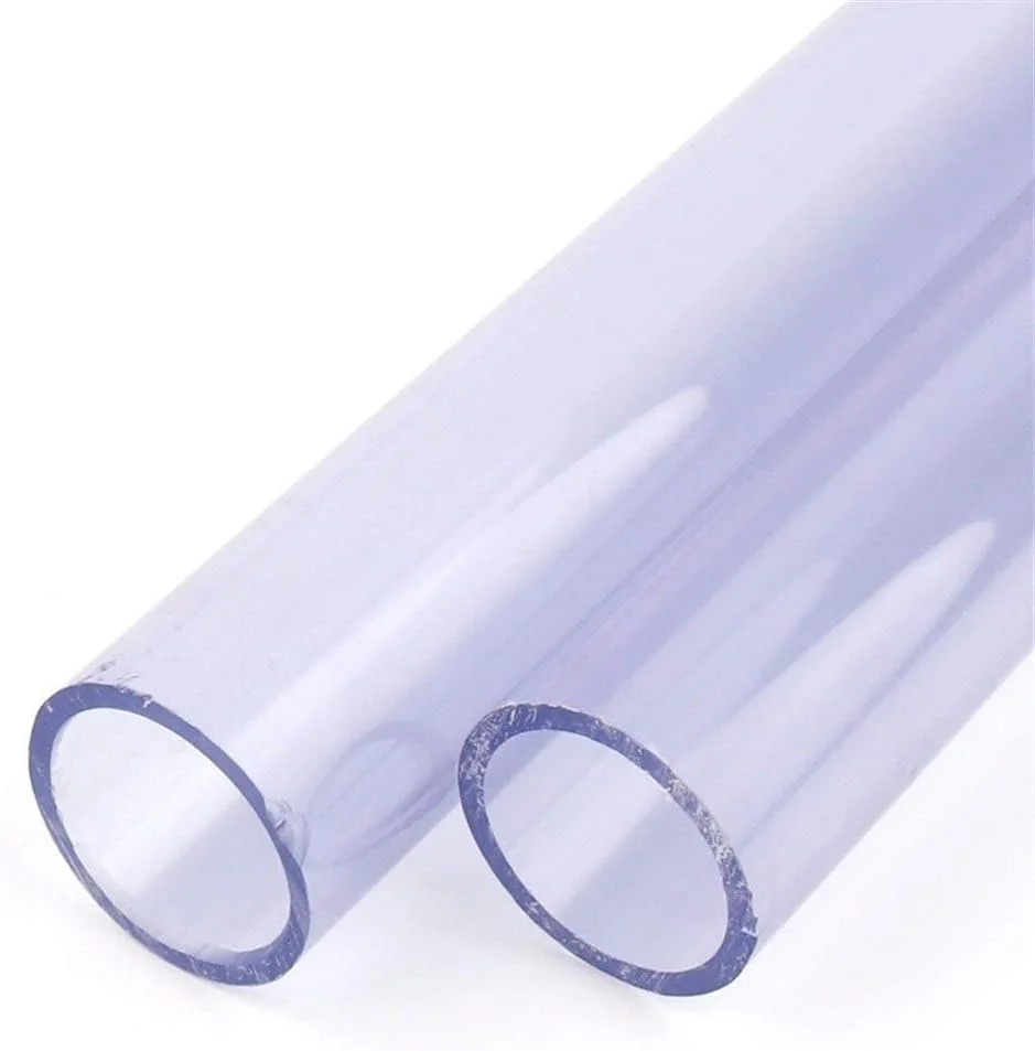 ابزار تعمیر لوله 2 عدد/4 عدد قطر خارجی 63 میلی متر لوله PVC طول 50 سانتی متر قطعات آبرسانی مخزن آکواریوم لوله سخت شفاف UPVC اتصالات آبیاری باغ (سایز: 2 عدد)
