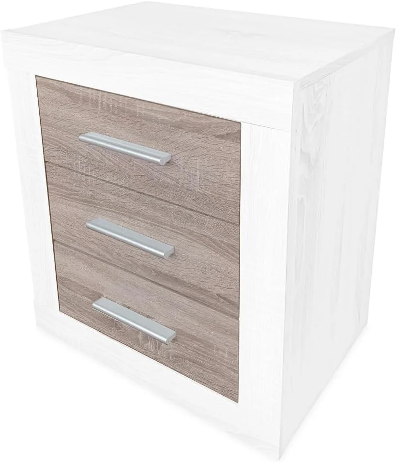 میز کنار تختی متفی اندرسن و خاکستری کاج مدل ویکتوریا با سبک نوردیک دارای 3 کشو | طراحی کاربردی و شیک | رنگ ها، چوب، 50 سانتی متر (عرض) x 60.5 سانتی متر (ارتفاع) x 34.5 سانتی متر (عمق) میز کنار تختی متفی اندرسن و خاکستری کاج مدل ویکتوریا با سبک نوردیک دارای 3 کشو | طراحی کاربردی و شیک | رنگ ها، چوب، 50 سانتی متر (عرض) x 60.5 سانتی متر (ارتفاع) x 34.5 سانتی متر (عمق)