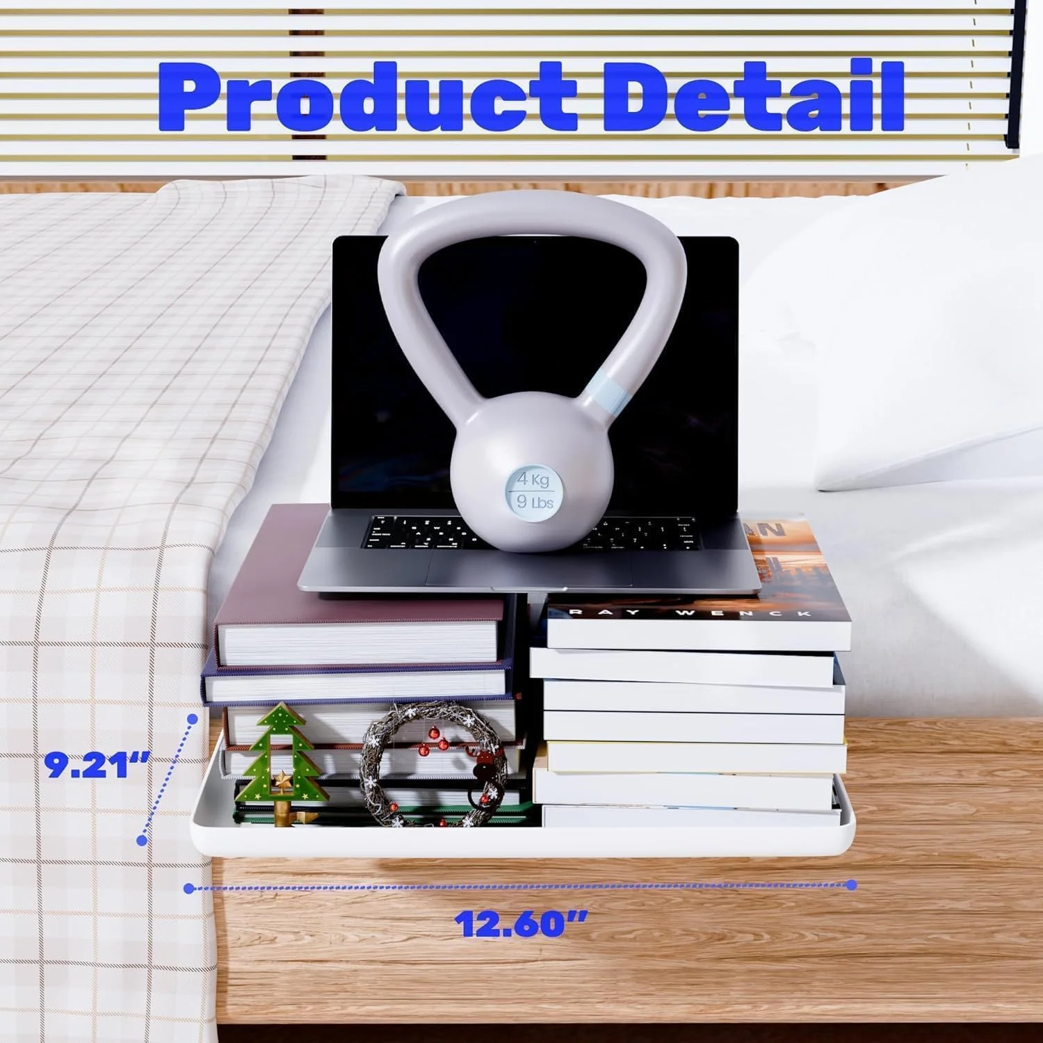 سینی گیره ای ANTOLE، قفسه کنار تخت، قفسه ذخیره سازی کنار تخت، سینی میز کنار تخت شناور مدرن، میزهای کنار تخت برای خانه، سینی قفسه تخت خواب برای اتاق خواب نشیمن (سفید) سینی گیره ای ANTOLE، قفسه کنار تخت، قفسه ذخیره سازی کنار تخت، سینی میز کنار تخت شناور مدرن، میزهای کنار تخت برای خانه، سینی قفسه تخت خواب برای اتاق خواب نشیمن (سفید)