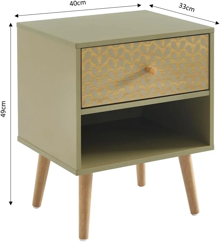 میز کنار تختی بائیتا ۴۰ سانتی متر، سبز زیتونی میز کنار تختی بائیتا ۴۰ سانتی متر، سبز زیتونی