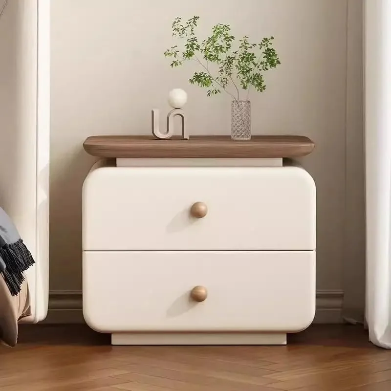 میز کنار تختی مدرن AWD، میزهای جانبی برای اتاق خواب، میز شب با 2 کشو کابینت ذخیره سازی، مبلمان اتاق نشیمن