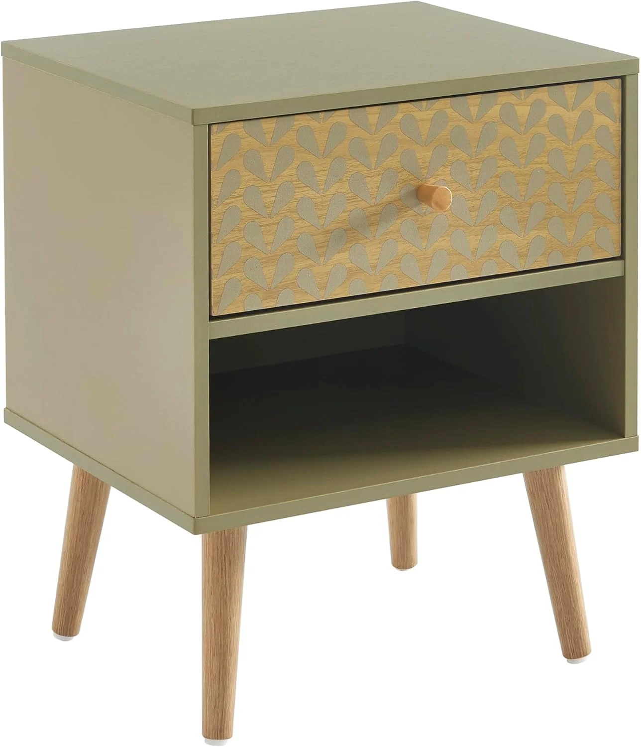 میز کنار تختی بائیتا ۴۰ سانتی متر، سبز زیتونی میز کنار تختی بائیتا ۴۰ سانتی متر، سبز زیتونی