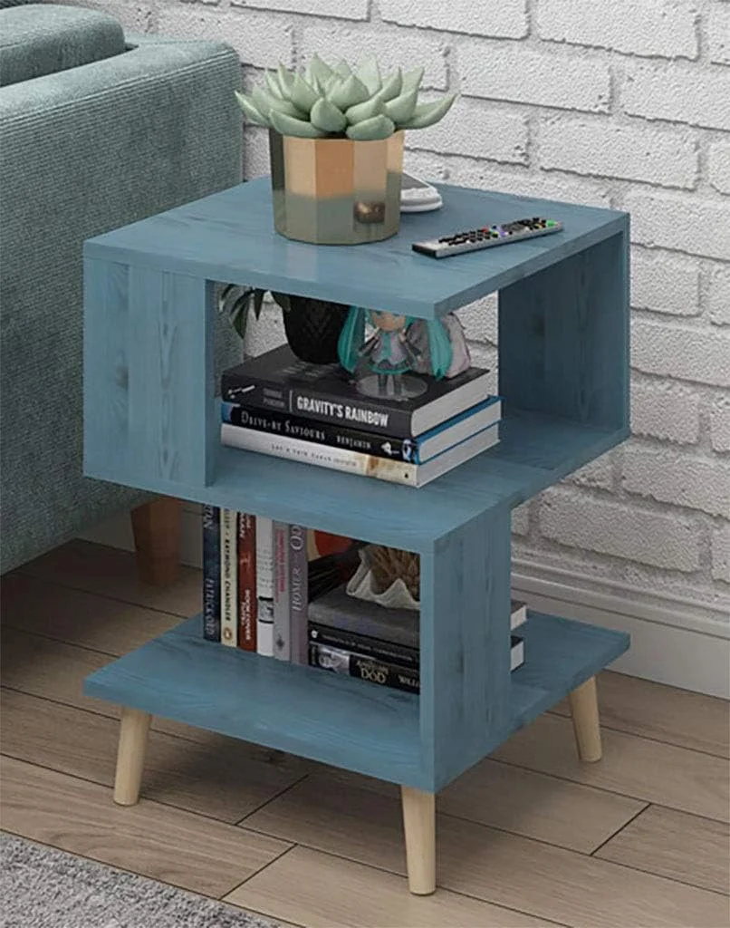 میز کنار تختی آبی 3 طبقه، میز کنار تختی کنار مبل، مونتاژ آسان، مبلمان کنار تختی، قفسه ذخیره سازی چند منظوره مناسب برای اتاق خواب، کنار تخت، اتاق نشیمن میز کنار تختی آبی 3 طبقه، میز کنار تختی کنار مبل، مونتاژ آسان، مبلمان کنار تختی، قفسه ذخیره سازی چند منظوره مناسب برای اتاق خواب، کنار تخت، اتاق نشیمن