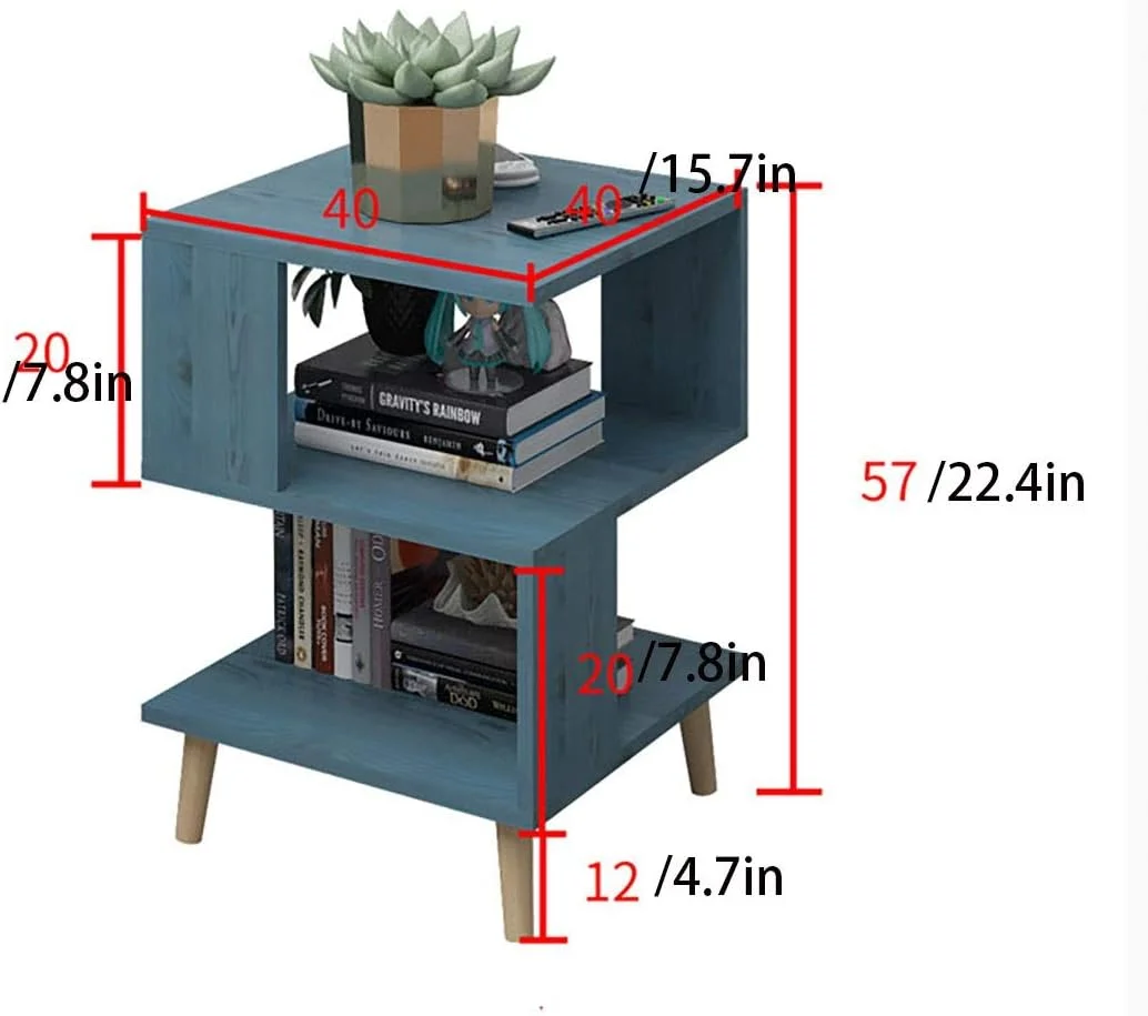 میز کنار تختی آبی 3 طبقه، میز کنار تختی کنار مبل، مونتاژ آسان، مبلمان کنار تختی، قفسه ذخیره سازی چند منظوره مناسب برای اتاق خواب، کنار تخت، اتاق نشیمن میز کنار تختی آبی 3 طبقه، میز کنار تختی کنار مبل، مونتاژ آسان، مبلمان کنار تختی، قفسه ذخیره سازی چند منظوره مناسب برای اتاق خواب، کنار تخت، اتاق نشیمن