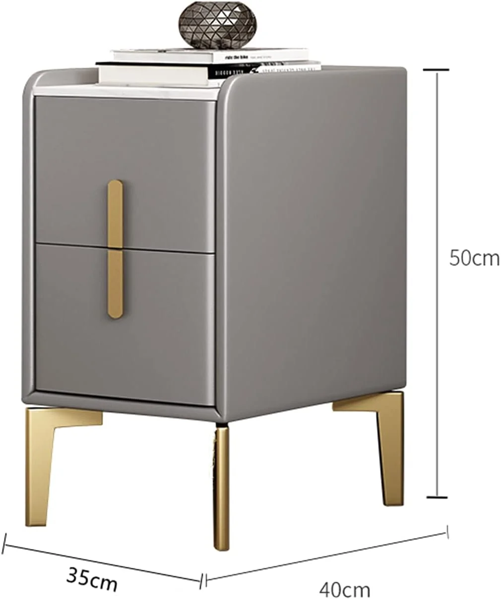 میز کنار تختی چوبی مشکی، میز پاتختی مدرن سفید برای اتاق خواب، کابینت کوچک کنار تختخواب 2 کشو خاکستری، میز کنار تختی باریک لوکس ایتالیایی 35X40X، سبز شیر نارگیل