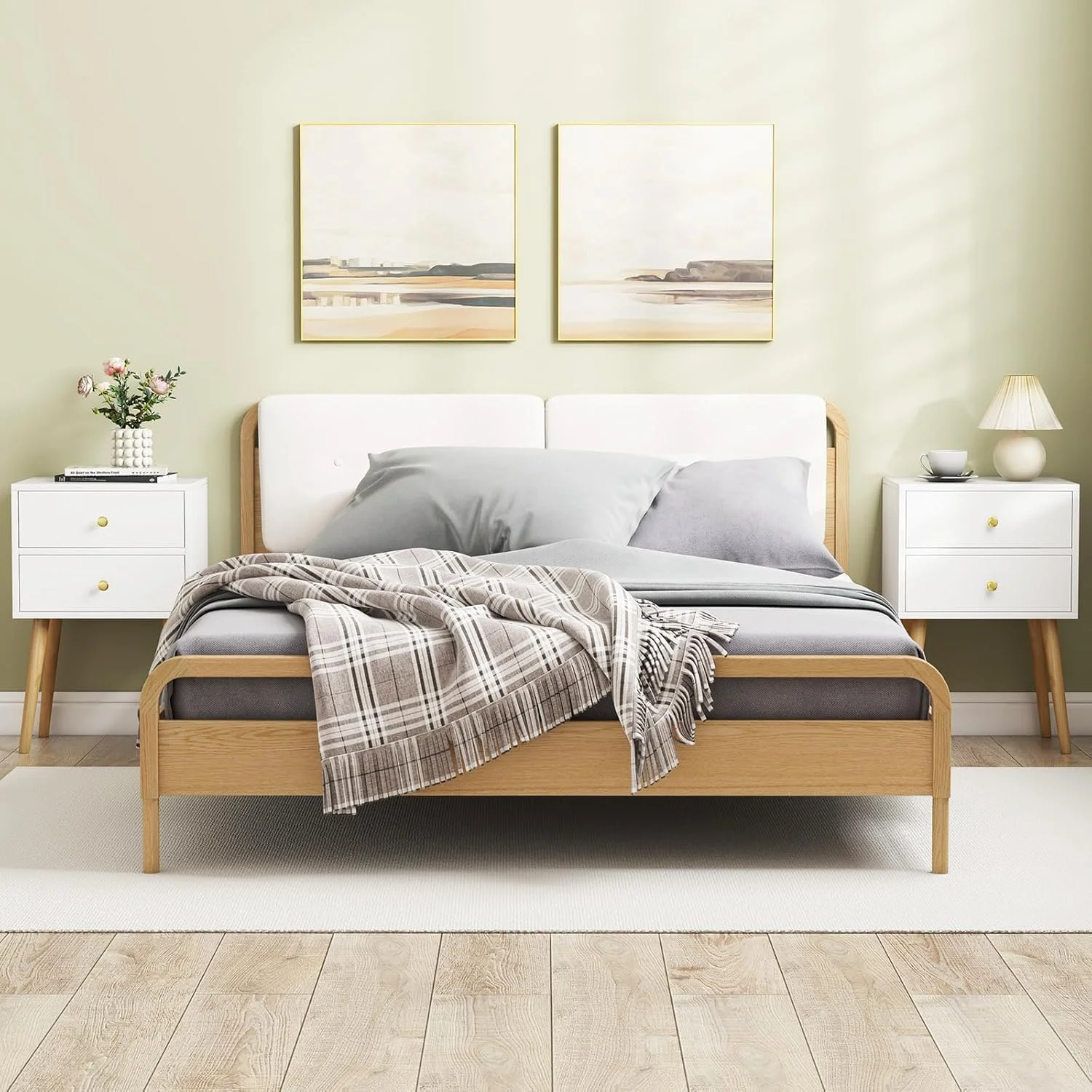 میز کنار تختی، میز عسلی مدرن کنار مبل، کابینت کنار تختی با پایه های چوبی محکم برای فضاهای کوچک، اتاق نشیمن و اتاق خواب (1 کشو) میز کنار تختی، میز عسلی مدرن کنار مبل، کابینت کنار تختی با پایه های چوبی محکم برای فضاهای کوچک، اتاق نشیمن و اتاق خواب (1 کشو)