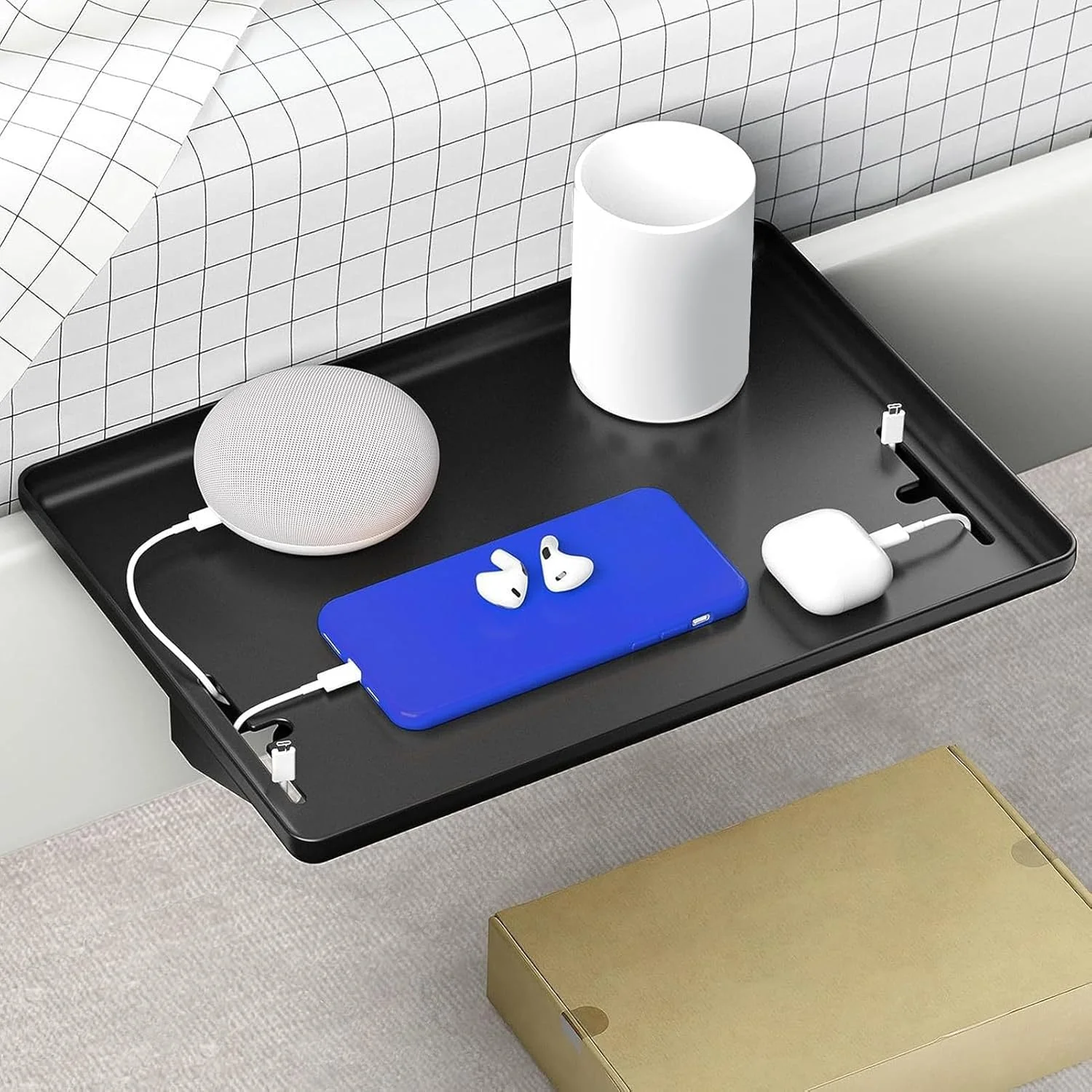 شلف کنار تختی برای تخت خواب دو طبقه و تخت بالایی، سینی میز کنار تخت، گیره روی سینی میز کنار تخت با نگهدارنده سیم، سبد کنار تختی برای نگهداری میز، لوازم ضروری اتاق خوابگاه دانشجویی شلف کنار تختی برای تخت خواب دو طبقه و تخت بالایی، سینی میز کنار تخت، گیره روی سینی میز کنار تخت با نگهدارنده سیم، سبد کنار تختی برای نگهداری میز، لوازم ضروری اتاق خوابگاه دانشجویی