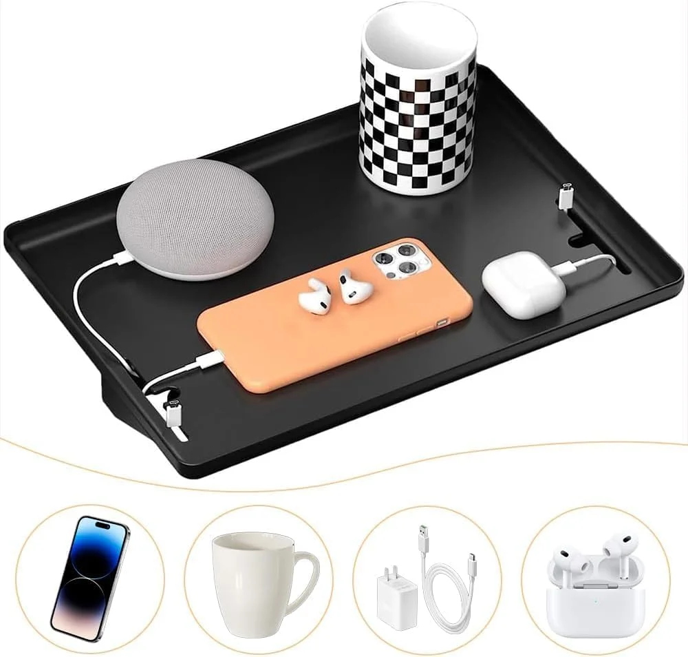 سینی قفسه تخت گیره ای، قفسه کنار تخت، قفسه ذخیره سازی کنار تخت، قفسه تخت شناور مدرن، میز کنار تخت برای خانه، خوابگاه، RV یا اتاق نشیمن اتاق خواب (مشکی) سینی قفسه تخت گیره ای، قفسه کنار تخت، قفسه ذخیره سازی کنار تخت، قفسه تخت شناور مدرن، میز کنار تخت برای خانه، خوابگاه، RV یا اتاق نشیمن اتاق خواب (مشکی)