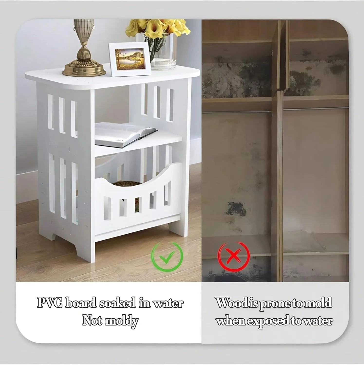 میز پاتختی باریک با کشو، میز کنار تختی کوچک سفید، میز کنار تختی باریک و قفسه مجله، میز عسلی جمع و جور شیک و زیبا برای مبلمان اتاق خواب برای فضاهای کوچک (سفید A-50x30x46CM) میز پاتختی باریک با کشو، میز کنار تختی کوچک سفید، میز کنار تختی باریک و قفسه مجله، میز عسلی جمع و جور شیک و زیبا برای مبلمان اتاق خواب برای فضاهای کوچک (سفید A-50x30x46CM)