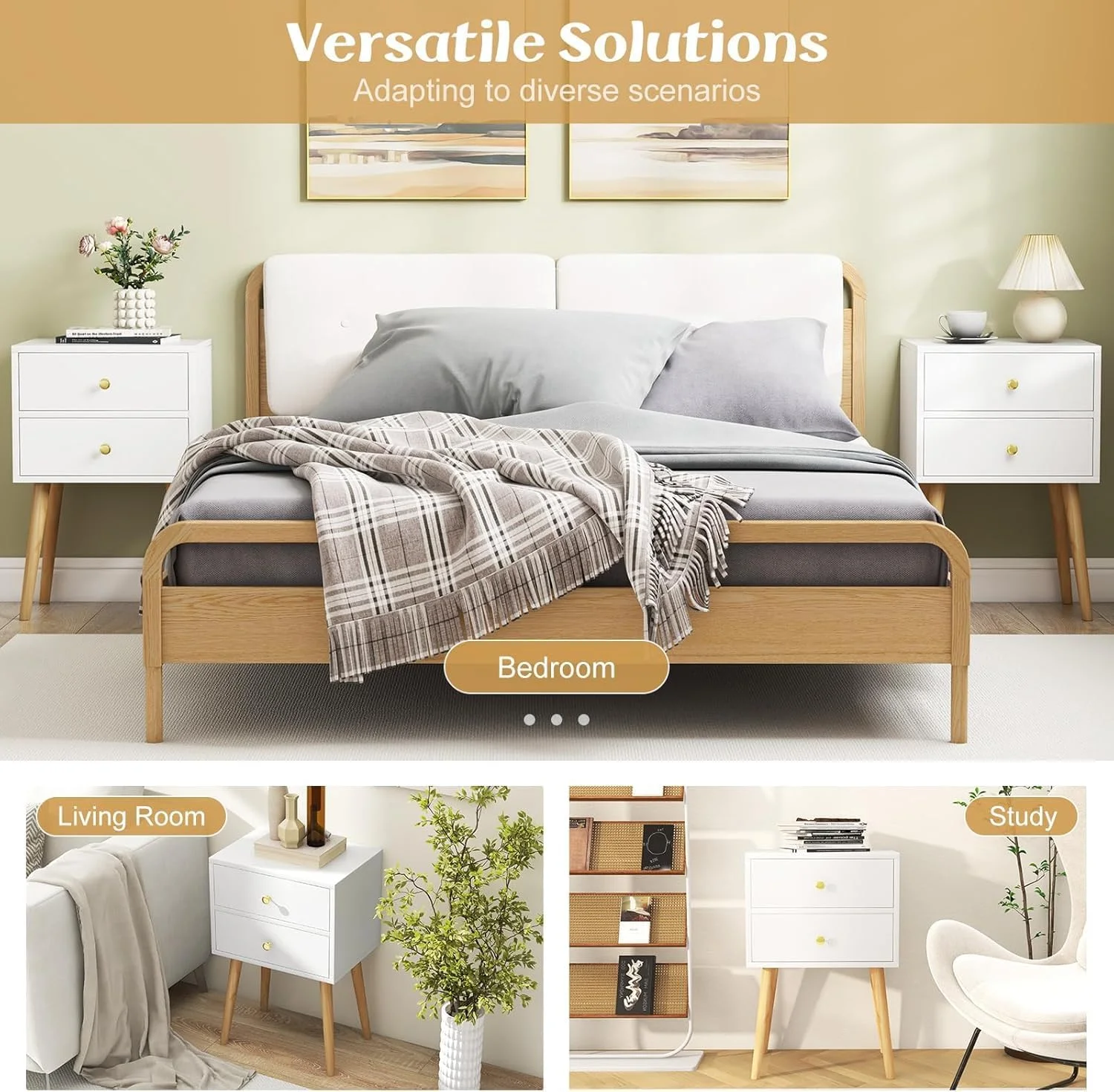 میز کنار تختی، میز عسلی مدرن کنار مبل، کابینت کنار تختی با پایه های چوبی محکم برای فضاهای کوچک، اتاق نشیمن و اتاق خواب (1 کشو) میز کنار تختی، میز عسلی مدرن کنار مبل، کابینت کنار تختی با پایه های چوبی محکم برای فضاهای کوچک، اتاق نشیمن و اتاق خواب (1 کشو)