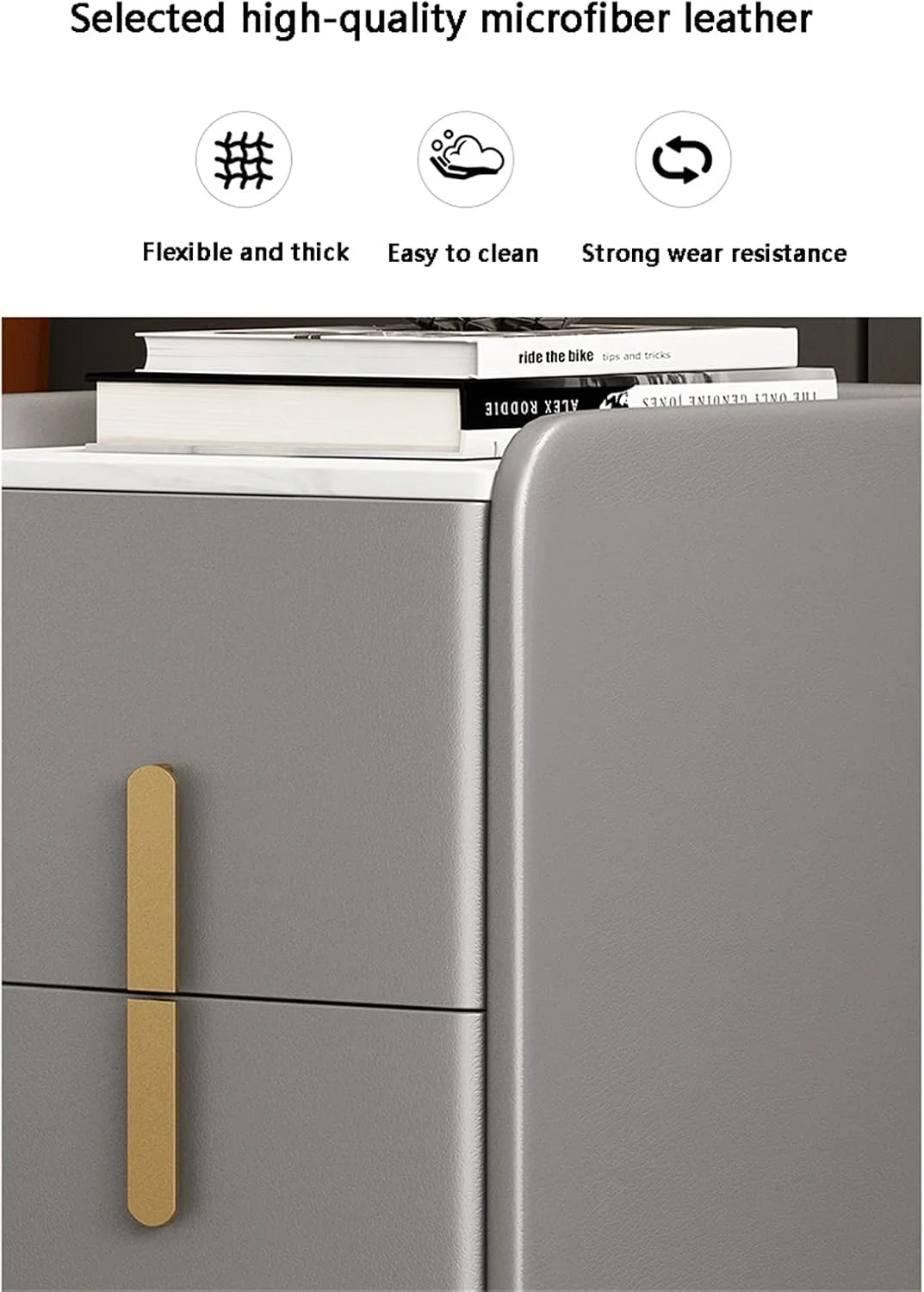 میز کنار تختی چوبی مشکی، میز پاتختی مدرن سفید برای اتاق خواب، کابینت کوچک کنار تختخواب 2 کشو خاکستری، میز کنار تختی باریک لوکس ایتالیایی 35X40X، سبز شیر نارگیل