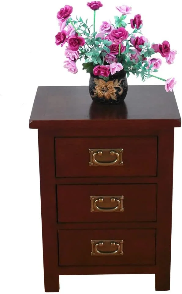 میز کنار تختی بلوطی با ۳ کشو، کابینت رنگ گردویی NC، قسمت داخلی بلوطی، عرض: ۴۲، عمق: ۳۲، ارتفاع: ۵۶ سانتی متر میز کنار تختی بلوطی با ۳ کشو، کابینت رنگ گردویی NC، قسمت داخلی بلوطی، عرض: ۴۲، عمق: ۳۲، ارتفاع: ۵۶ سانتی متر