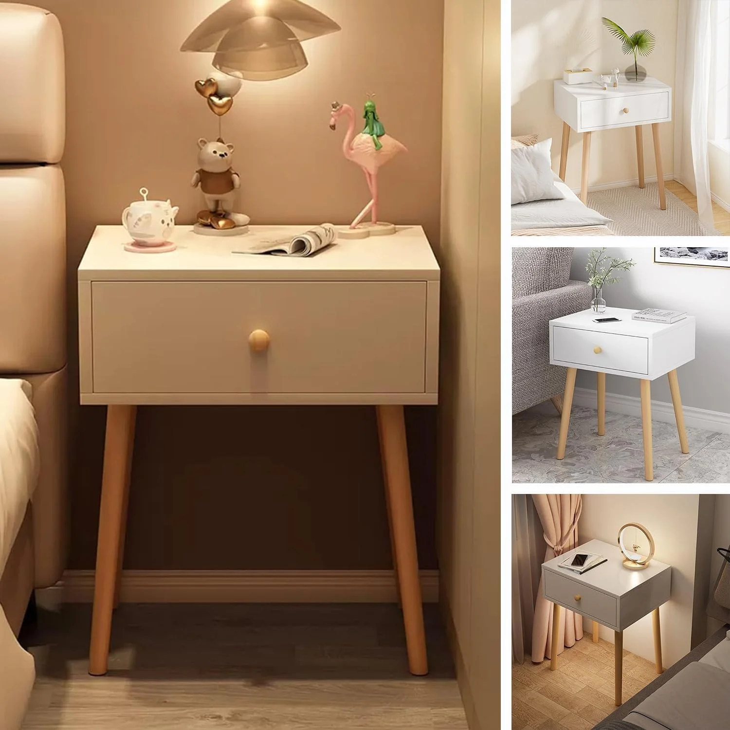 میز کنار تختی، میز کنار تختی مدرن و ساده با پایه چوبی محکم، کابینت نگهداری اتاق خواب با کشو، مناسب برای اتاق خواب، اتاق نشیمن (1 کشو) میز کنار تختی، میز کنار تختی مدرن و ساده با پایه چوبی محکم، کابینت نگهداری اتاق خواب با کشو، مناسب برای اتاق خواب، اتاق نشیمن (1 کشو)