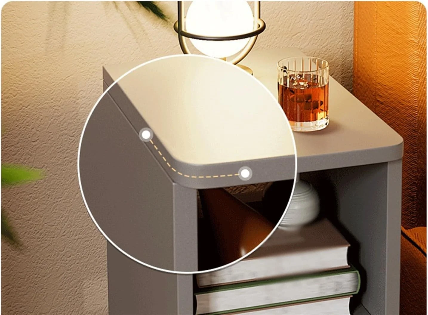 میز عسلی کوچک خاکستری، کابینت ذخیره سازی چوبی با دو کشو، مناسب برای اتاق نشیمن، اتاق خواب و دفتر کار میز عسلی کوچک خاکستری، کابینت ذخیره سازی چوبی با دو کشو، مناسب برای اتاق نشیمن، اتاق خواب و دفتر کار