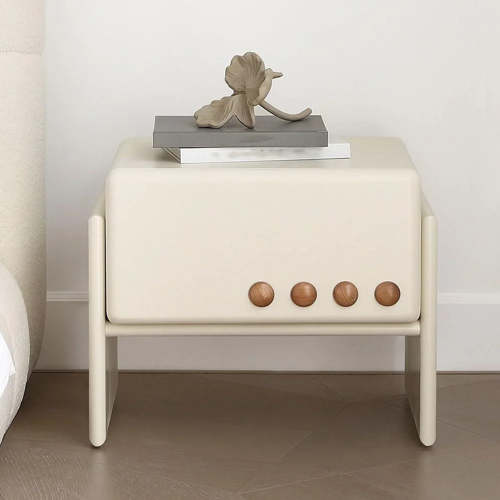 میز عسلی سفید برای اتاق خواب با طراحی مدرن و ساده، کابینت نگهداری چوبی کنار تخت، برای مبل در اتاق نشیمن، میز کنار تختی با کشو