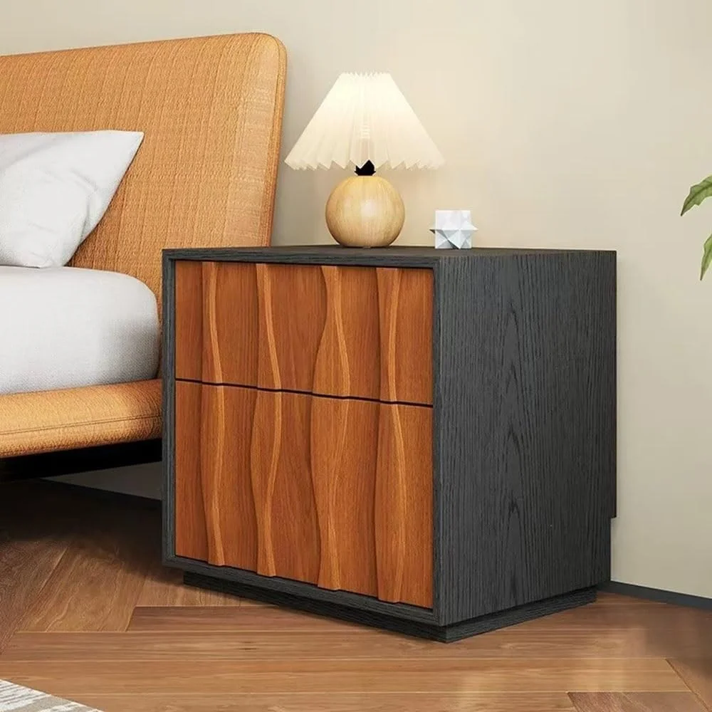 میز کنار تختی با طراحی خطوط ساده، کابینت ذخیره سازی قابل انباشت با کشو میز کنار تختی با طراحی خطوط ساده، کابینت ذخیره سازی قابل انباشت با کشو