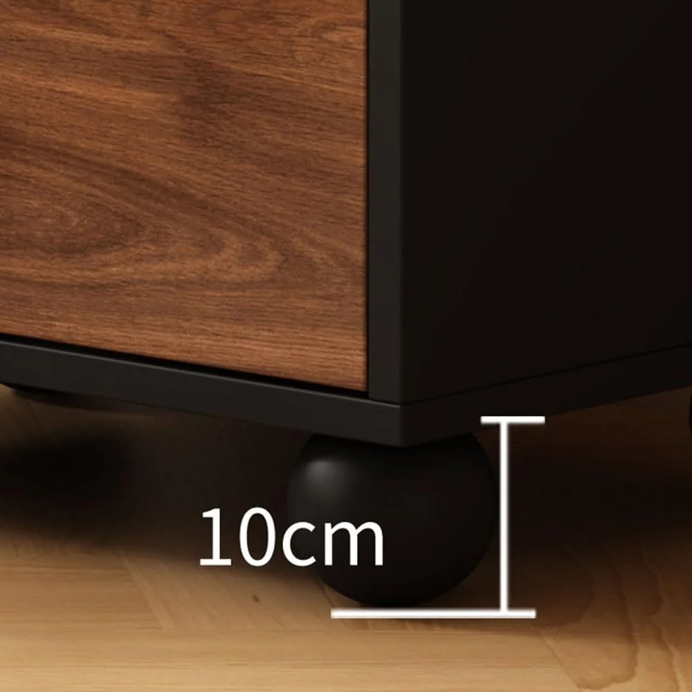 میز کنار تختی با طراحی مدرن و ساده به همراه کمد برای اتاق خواب و میز چوبی دارای کشو