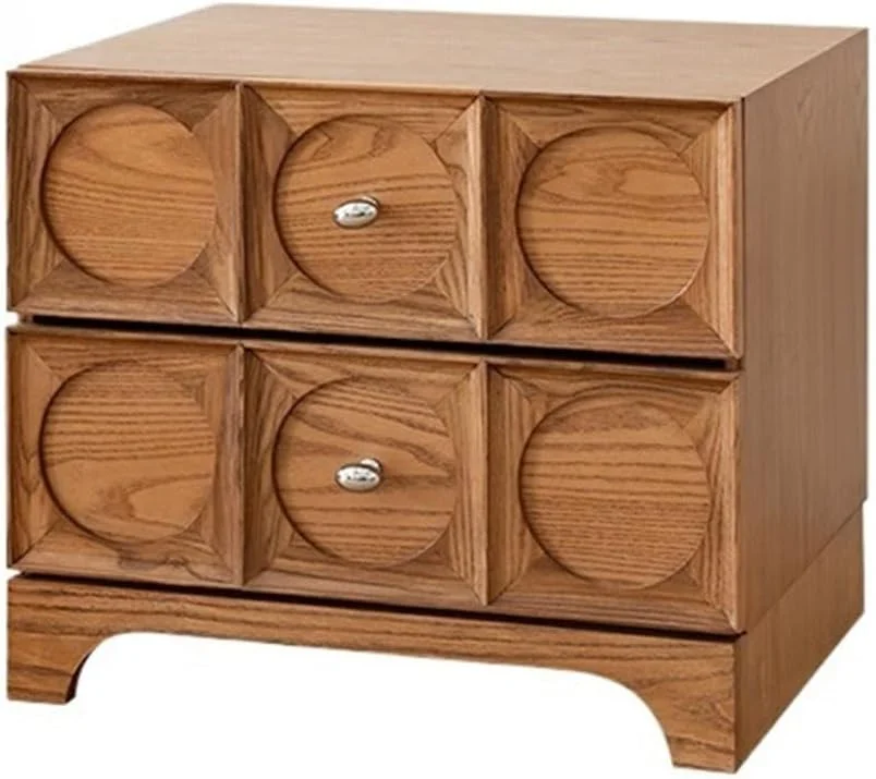 میز کنار تختی چوبی با سبک قدیمی برای اتاق خواب، کمد با کشو و میز جانبی برای مبل و نگهداری وسایل منزل