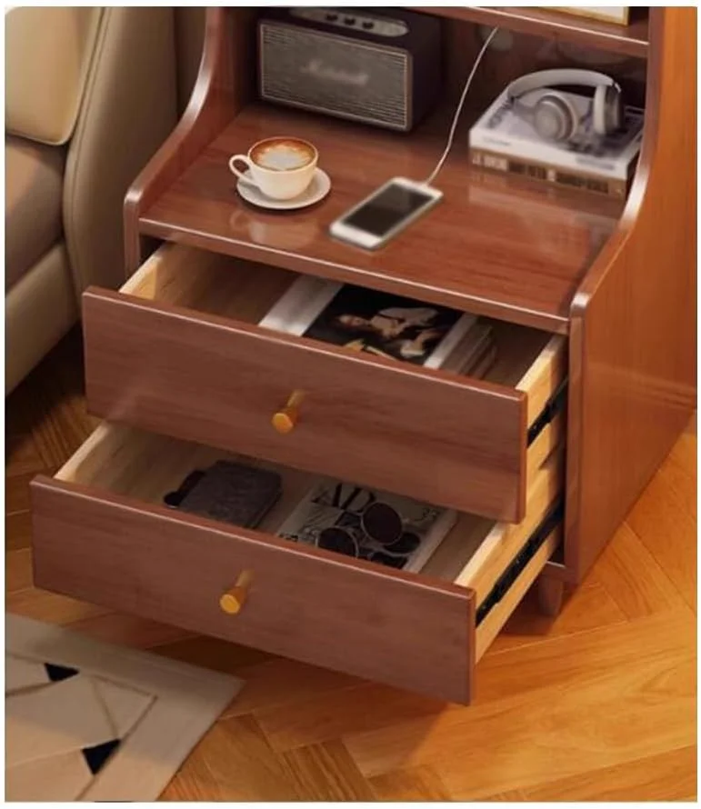 کمد کنار تختی چوبی، قفسه کتاب، مناسب اتاق خواب، دارای فضای ذخیره سازی کنار تخت، میز کوچک باریک با کشو کمد کنار تختی چوبی، قفسه کتاب، مناسب اتاق خواب، دارای فضای ذخیره سازی کنار تخت، میز کوچک باریک با کشو