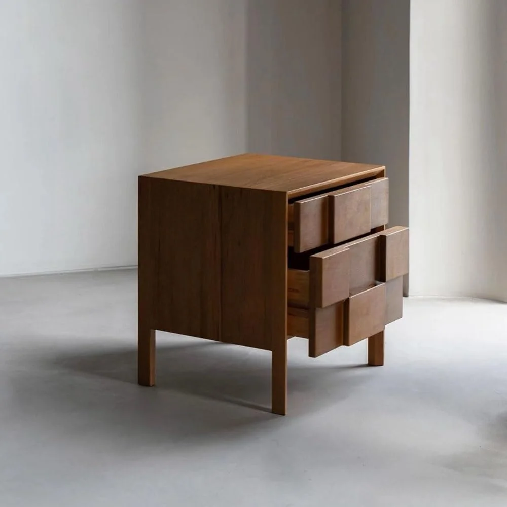 میز کنار تختی اتاق خواب با طرح شطرنجی قدیمی، میز ذخیره سازی کنار تخت با کشو، برای مبل میز کنار تختی با کشو