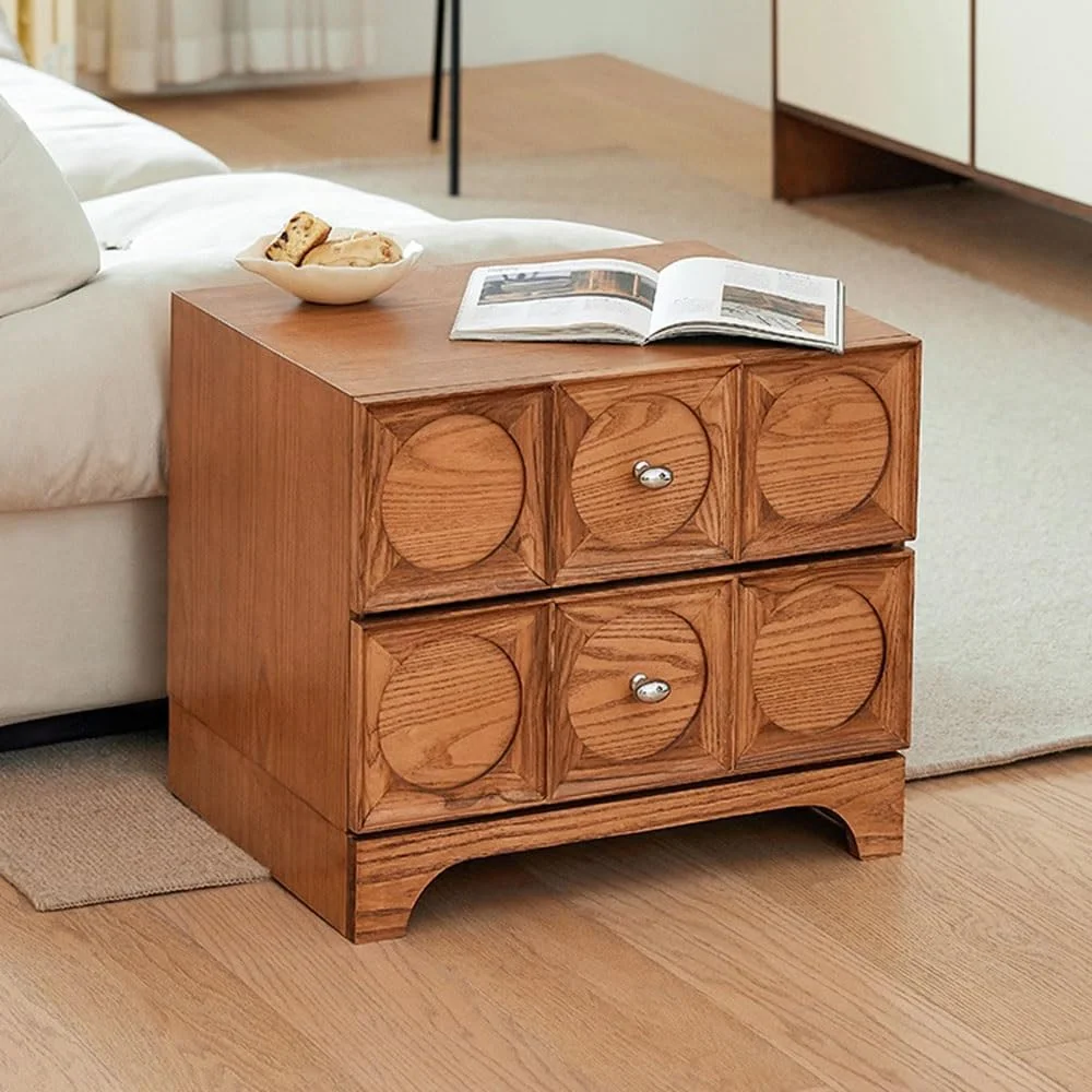 میز کنار تختی چوبی با سبک قدیمی برای اتاق خواب، کمد با کشو و میز جانبی برای مبل و نگهداری وسایل منزل میز کنار تختی چوبی با سبک قدیمی برای اتاق خواب، کمد با کشو و میز جانبی برای مبل و نگهداری وسایل منزل