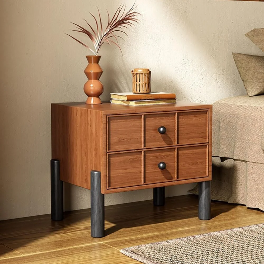 میز کنار تختی با طراحی رنگی قدیمی، مناسب اتاق خواب با کشو، میز جانبی مبل، کمد کوتاه میز کنار تختی با طراحی رنگی قدیمی، مناسب اتاق خواب با کشو، میز جانبی مبل، کمد کوتاه