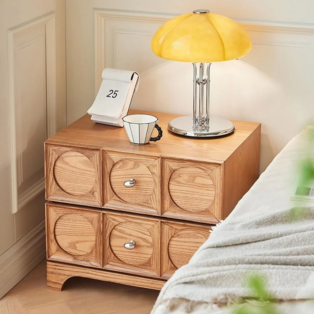 میز کنار تختی چوبی با سبک قدیمی برای اتاق خواب، کمد با کشو و میز جانبی برای مبل و نگهداری وسایل منزل میز کنار تختی چوبی با سبک قدیمی برای اتاق خواب، کمد با کشو و میز جانبی برای مبل و نگهداری وسایل منزل