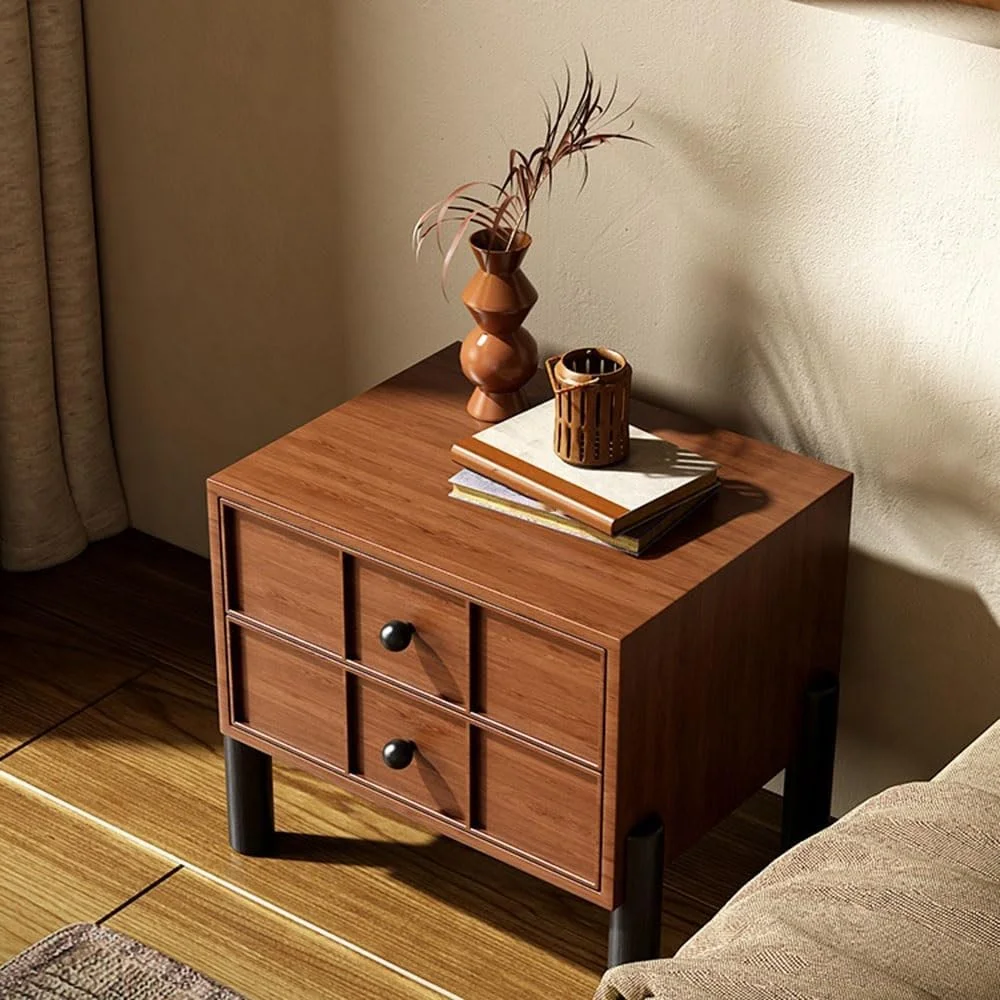 میز کنار تختی با طراحی رنگی قدیمی، مناسب اتاق خواب با کشو، میز جانبی مبل، کمد کوتاه میز کنار تختی با طراحی رنگی قدیمی، مناسب اتاق خواب با کشو، میز جانبی مبل، کمد کوتاه