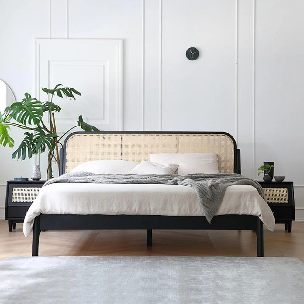 میز جانبی ساده بامبو، کابینت ذخیره سازی کنار تخت، اتاق خواب مشکی، با کشو میز کنار تختی با کشو میز جانبی ساده بامبو، کابینت ذخیره سازی کنار تخت، اتاق خواب مشکی، با کشو میز کنار تختی با کشو