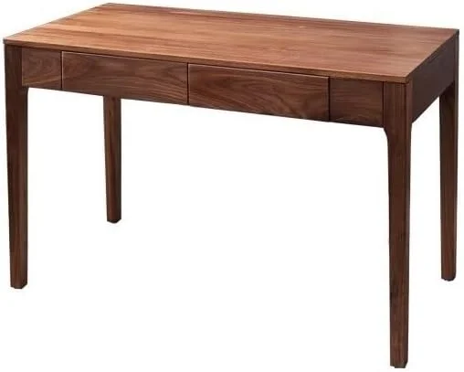 میز کامپیوتر چوبی گردویی تیره با فضای ذخیره سازی، میز کامپیوتر مدرن و ساده با دو کشو برای دفتر کار خانگی (XL) میز کامپیوتر چوبی گردویی تیره با فضای ذخیره سازی، میز کامپیوتر مدرن و ساده با دو کشو برای دفتر کار خانگی (XL)