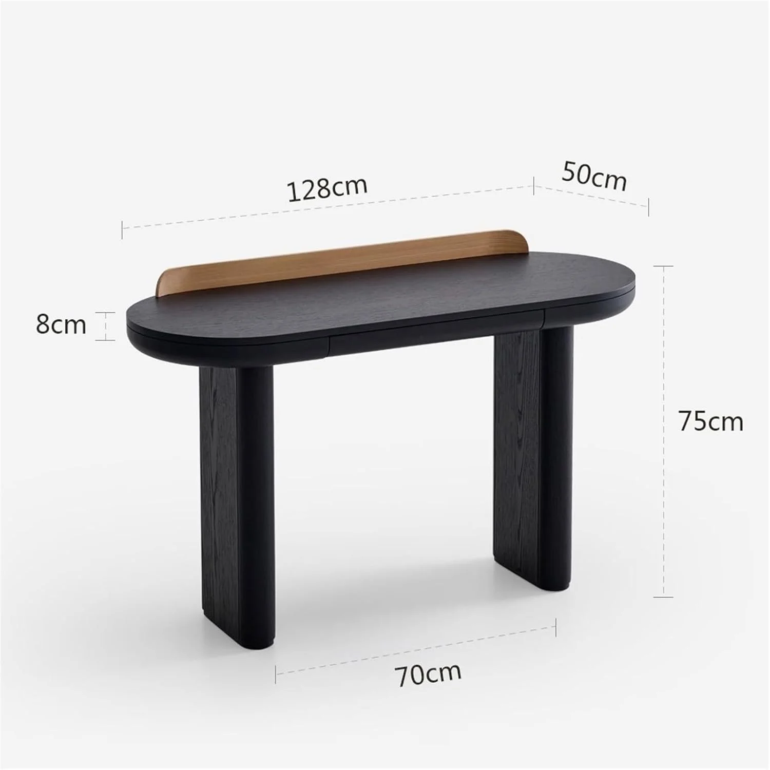 میز کامپیوتر، میز تحریر کوچک کامپیوتر شخصی 50 اینچی با کشوی کوچک، دکوراسیون اتاق خواب منزل به رنگ مشکی عتیقه با فضای ذخیره سازی