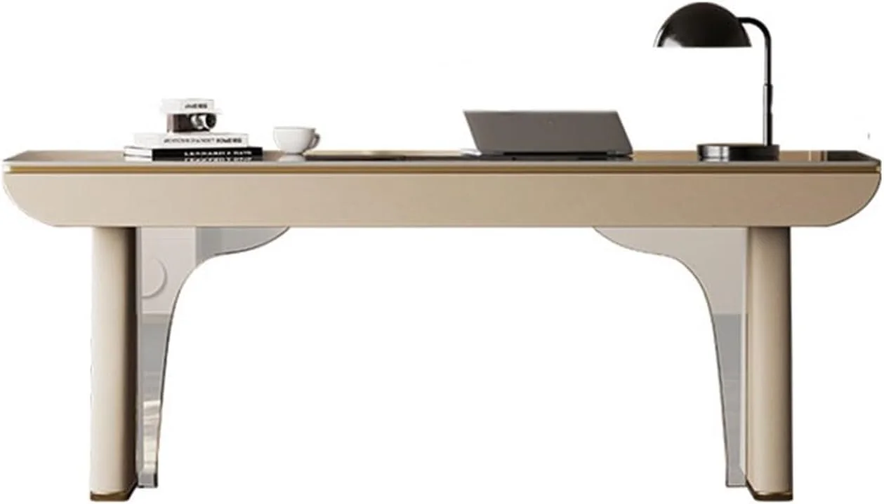 میز کامپیوتر، میز کار شیک، مدرن و ساده با حس عالی برای اتاق نشیمن، مناسب برای مطالعه در منزل، صفحه سنگ مرمر اکریلیک (160 * 70 * 75 سانتی متر)