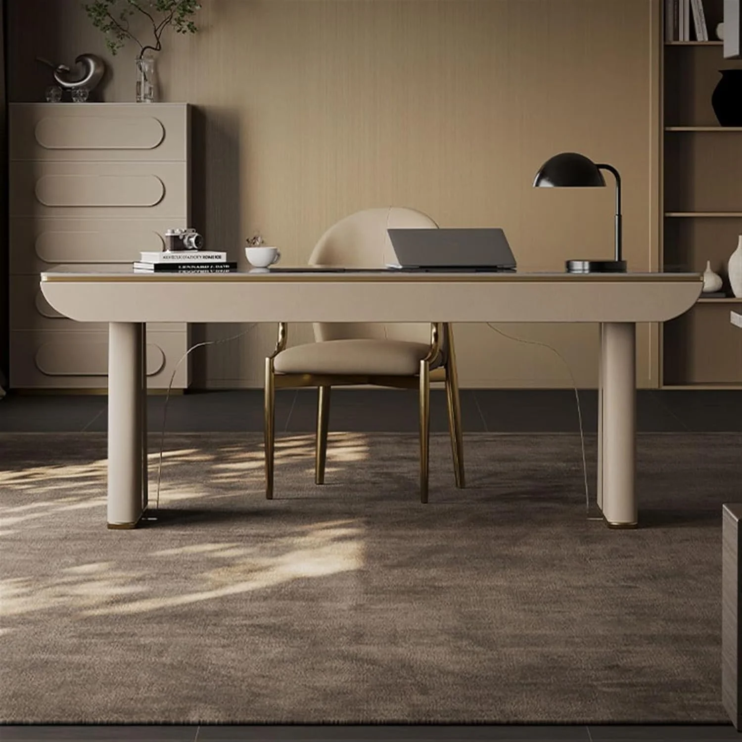 میز کامپیوتر، میز کار شیک، مدرن و ساده با حس عالی برای اتاق نشیمن، مناسب برای مطالعه در منزل، صفحه سنگ مرمر اکریلیک (160 * 70 * 75 سانتی متر) میز کامپیوتر، میز کار شیک، مدرن و ساده با حس عالی برای اتاق نشیمن، مناسب برای مطالعه در منزل، صفحه سنگ مرمر اکریلیک (160 * 70 * 75 سانتی متر)