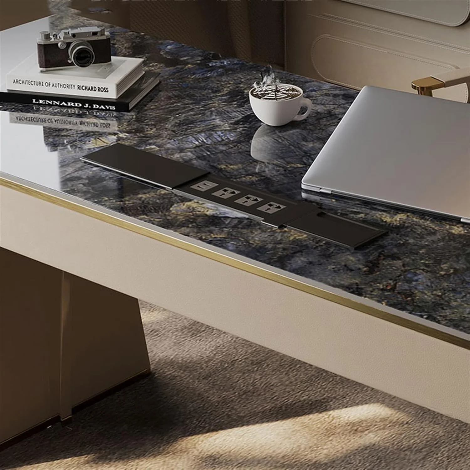 میز کامپیوتر، میز کار شیک، مدرن و ساده با حس عالی برای اتاق نشیمن، مناسب برای مطالعه در منزل، صفحه سنگ مرمر اکریلیک (160 * 70 * 75 سانتی متر) میز کامپیوتر، میز کار شیک، مدرن و ساده با حس عالی برای اتاق نشیمن، مناسب برای مطالعه در منزل، صفحه سنگ مرمر اکریلیک (160 * 70 * 75 سانتی متر)