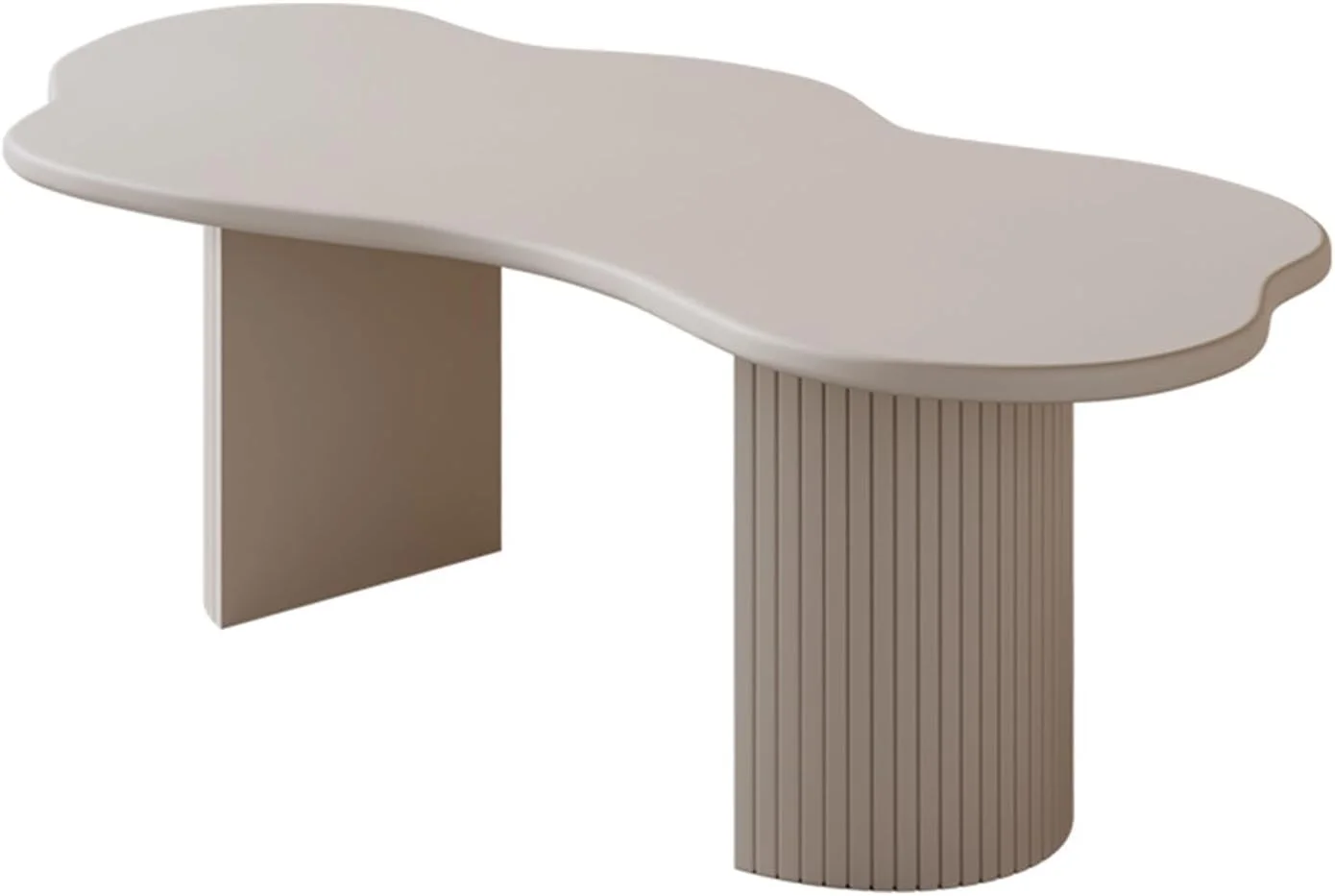 میز کامپیوتر چوبی مدرن سفید، میز مطالعه و نوشتن طرح ابر، میز لپ تاپ برای دفتر کار خانگی و اتاق خواب (M)