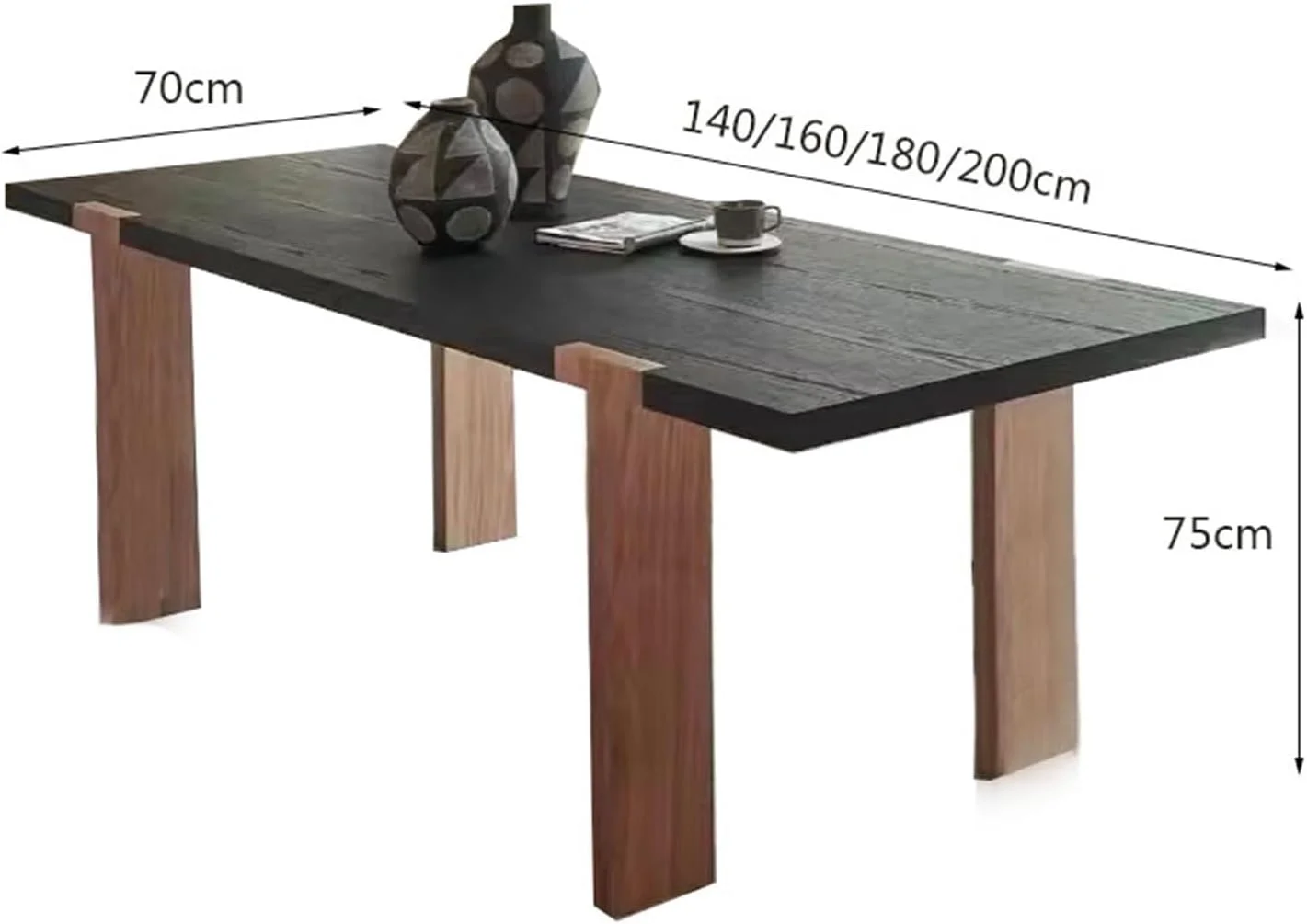 میز کامپیوتر، میز چوبی بادوام با طراحی مدرن و ساده، میز غذاخوری مشکی مات، میز جلسات مستطیلی از چوب کاج، و ایستگاه کاری (L)