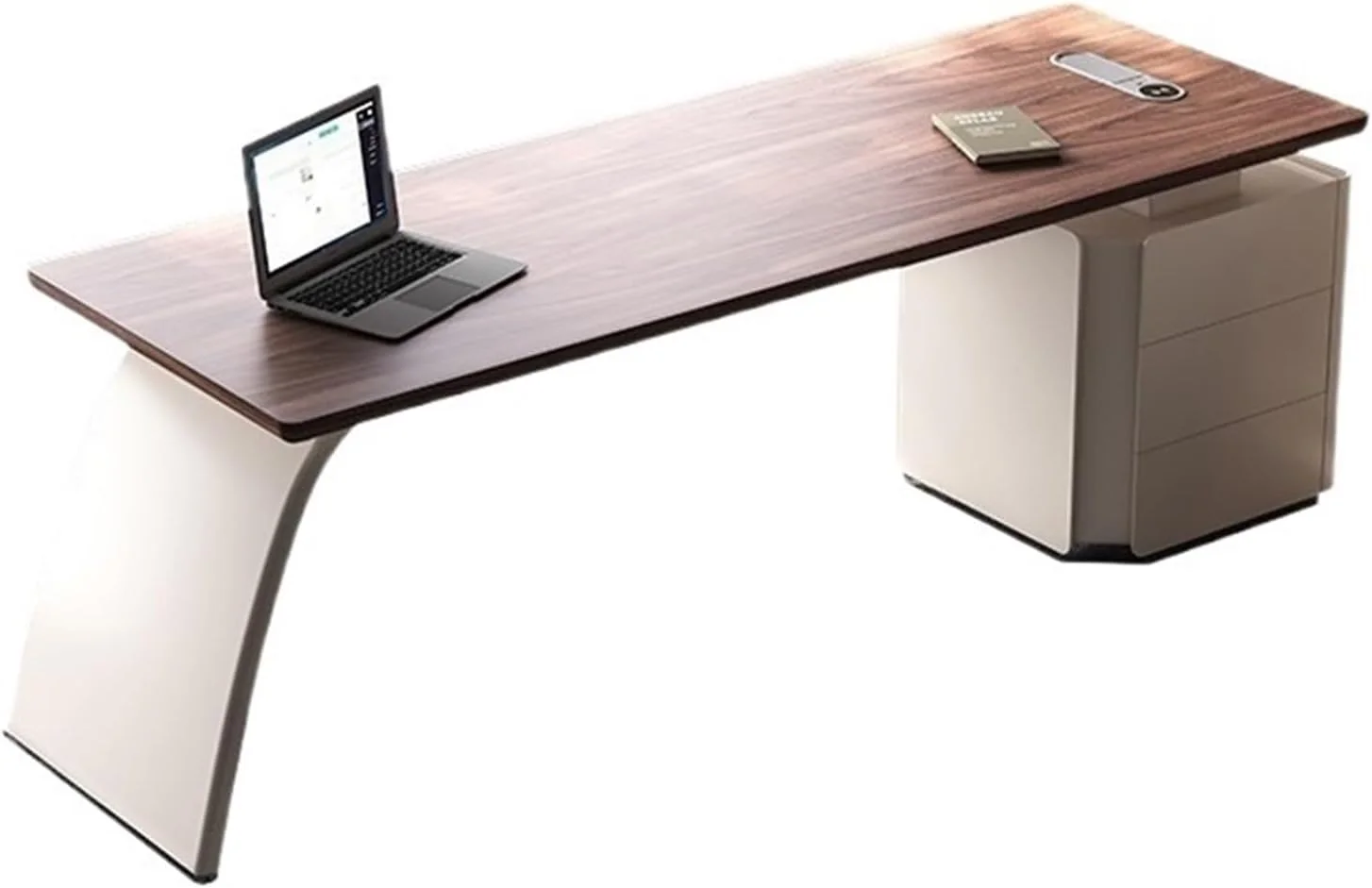 میز کامپیوتر، میز اداری بزرگ با فضای ذخیره سازی، میز تحریر چوبی، مبلمان اداری با پورت شارژ (S)