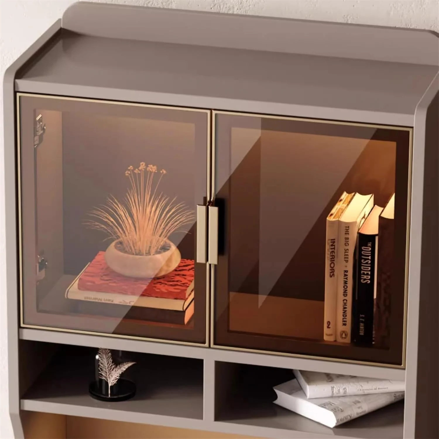 میز کامپیوتر، میز مطالعه مدرن با کابینت و کشو، میز لپ تاپ 24.8 اینچی با قفسه های ذخیره سازی و ایستگاه شارژ میز کامپیوتر، میز مطالعه مدرن با کابینت و کشو، میز لپ تاپ 24.8 اینچی با قفسه های ذخیره سازی و ایستگاه شارژ