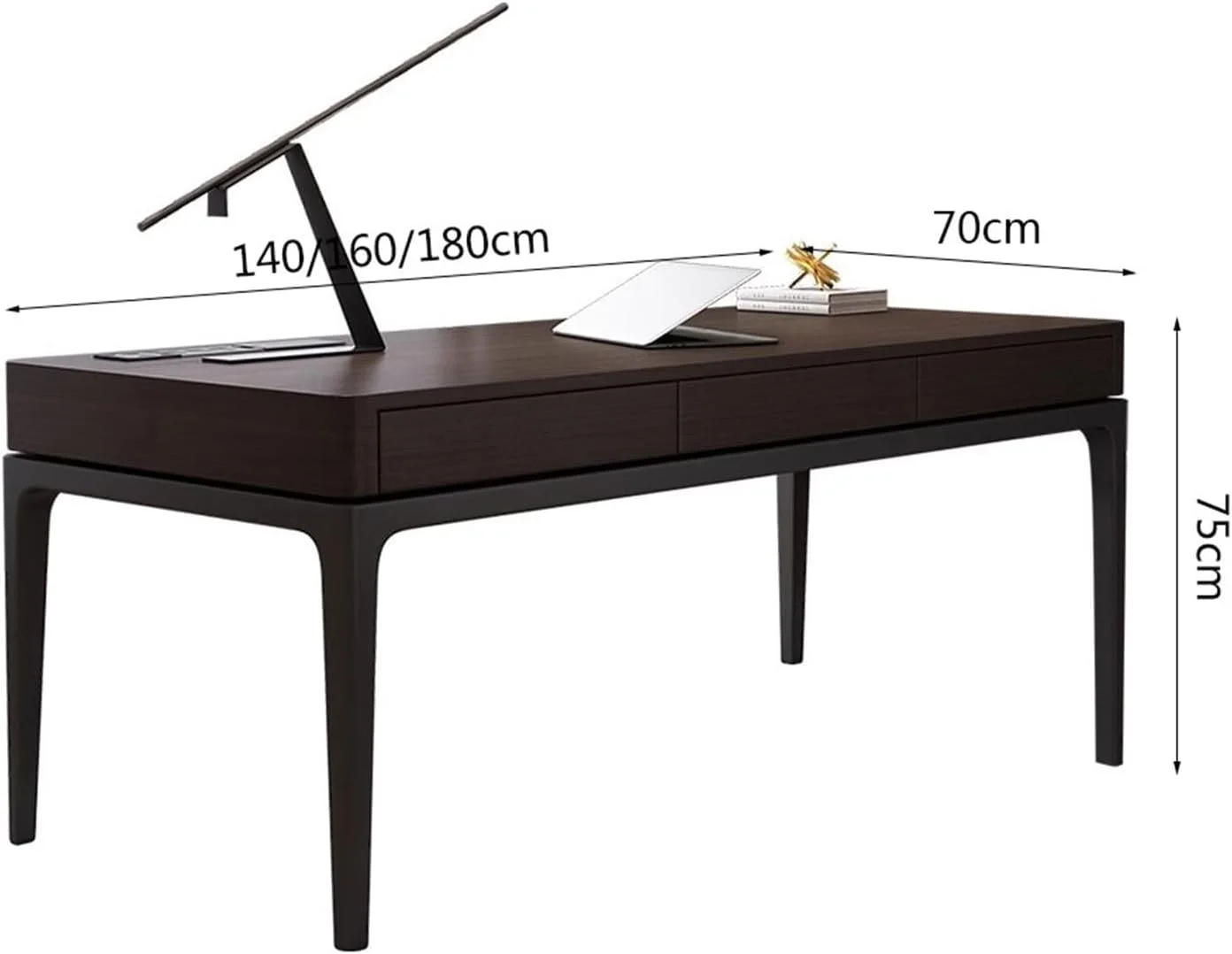 میز کامپیوتر، میز کار مدرن با کشوهای مخفی و ایستگاه شارژ، مبلمان اداری از چوب جامد، قاب فولاد کربنی (M) میز کامپیوتر، میز کار مدرن با کشوهای مخفی و ایستگاه شارژ، مبلمان اداری از چوب جامد، قاب فولاد کربنی (M)