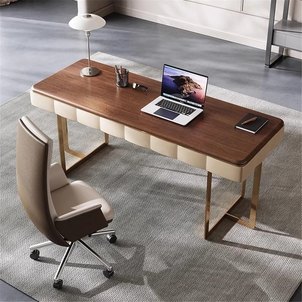 میز کامپیوتر، میز خانگی با طراحی ساده و فضای ذخیره سازی، میز کامپیوتر برای نوشتن و مطالعه ساخته شده از چوب و فلز، رنگ قهوه ای روستیک (S) میز کامپیوتر، میز خانگی با طراحی ساده و فضای ذخیره سازی، میز کامپیوتر برای نوشتن و مطالعه ساخته شده از چوب و فلز، رنگ قهوه ای روستیک (S)