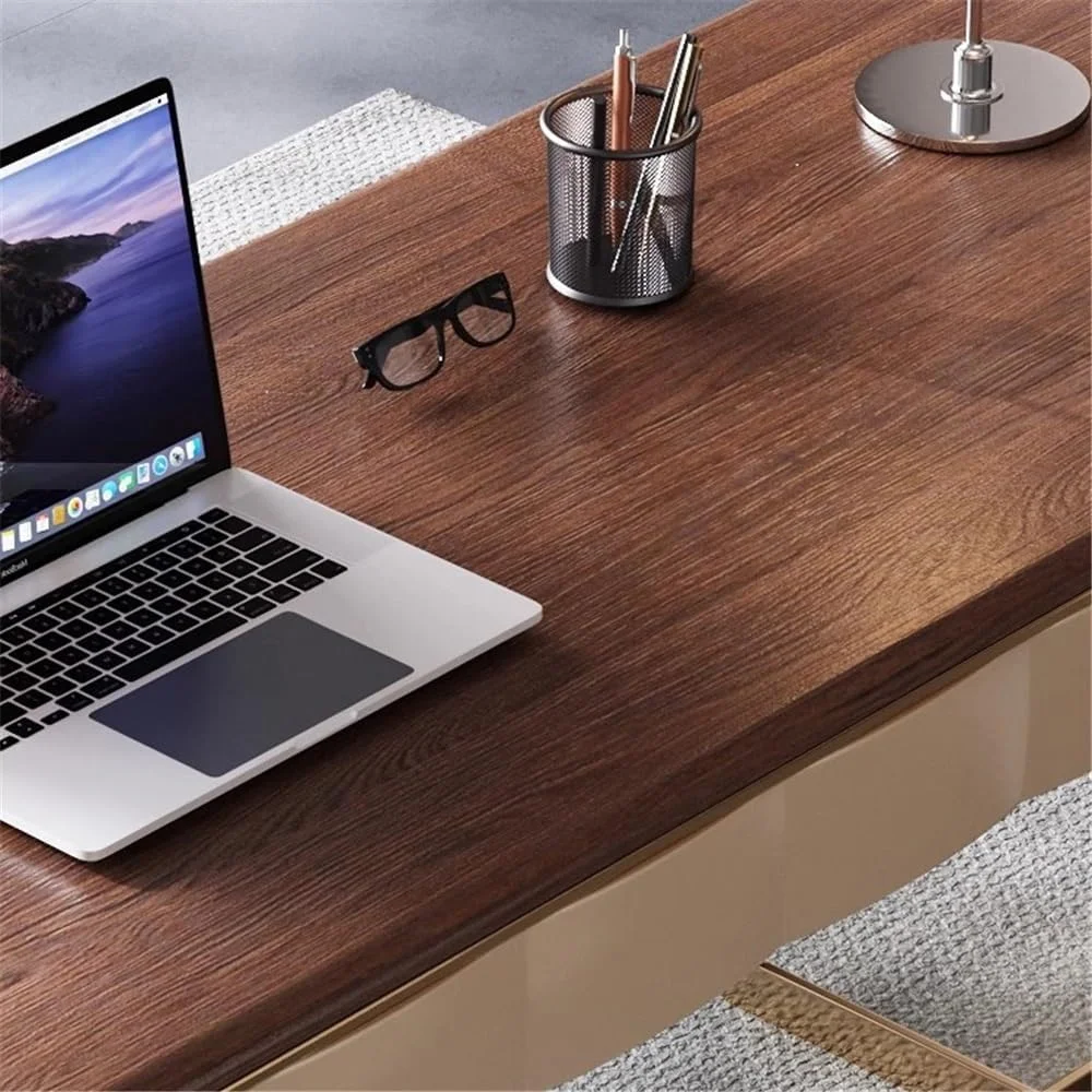 میز کامپیوتر، میز خانگی با طراحی ساده و فضای ذخیره سازی، میز کامپیوتر برای نوشتن و مطالعه ساخته شده از چوب و فلز، رنگ قهوه ای روستیک (S) میز کامپیوتر، میز خانگی با طراحی ساده و فضای ذخیره سازی، میز کامپیوتر برای نوشتن و مطالعه ساخته شده از چوب و فلز، رنگ قهوه ای روستیک (S)