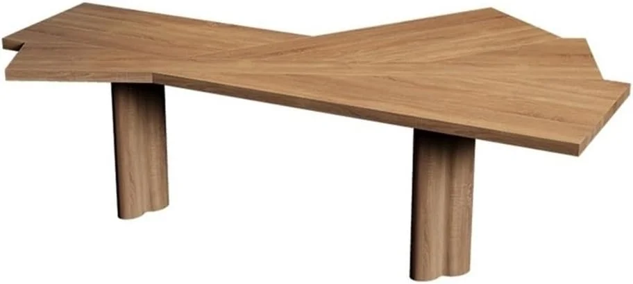 میز کامپیوتر، میز تحریر ساده چوبی با قاب ثابت، میز لپ تاپ مدرن با شکل نامنظم برای دفتر کار خانگی (XL) میز کامپیوتر، میز تحریر ساده چوبی با قاب ثابت، میز لپ تاپ مدرن با شکل نامنظم برای دفتر کار خانگی (XL)