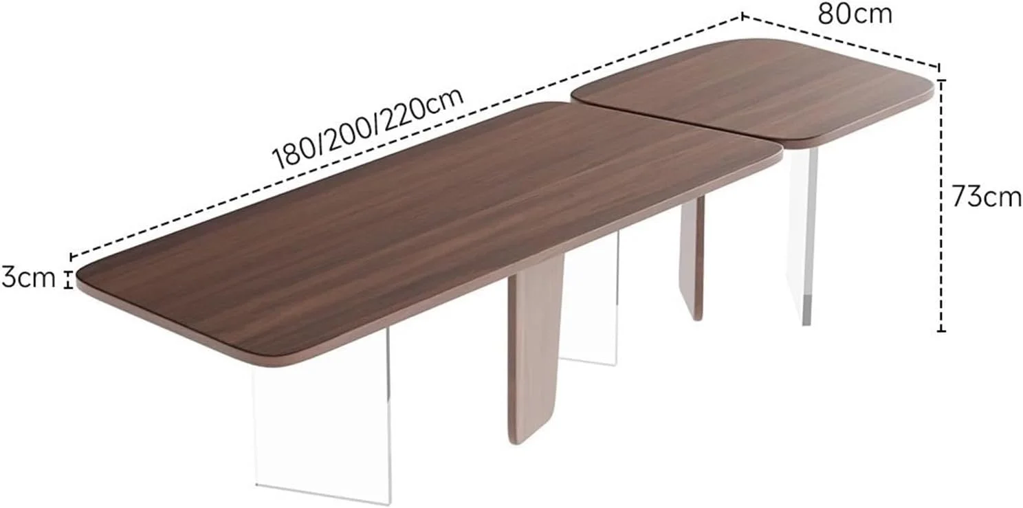 میز کامپیوتر، میز کنفرانس و میز تحریر مستطیلی مدرن، ایستگاه کاری پهن از چوب گردوی سیاه برای دفتر کار خانگی (M) میز کامپیوتر، میز کنفرانس و میز تحریر مستطیلی مدرن، ایستگاه کاری پهن از چوب گردوی سیاه برای دفتر کار خانگی (M)