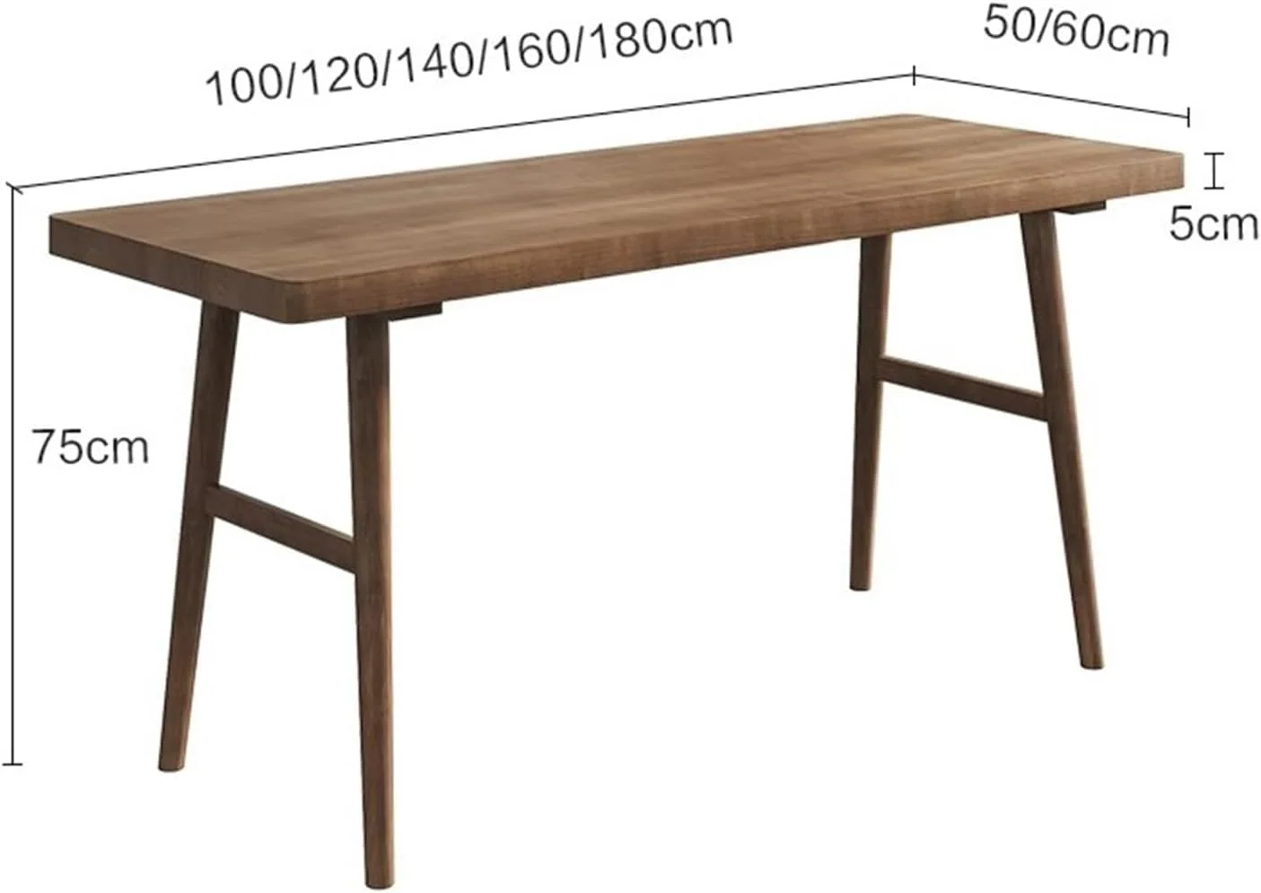 میز کامپیوتر، میز تحریر چوبی ساده برای دفتر کار خانگی، میز کار بادوام و مدرن برای لپتاپ، رنگ گردویی (XL) میز کامپیوتر، میز تحریر چوبی ساده برای دفتر کار خانگی، میز کار بادوام و مدرن برای لپتاپ، رنگ گردویی (XL)