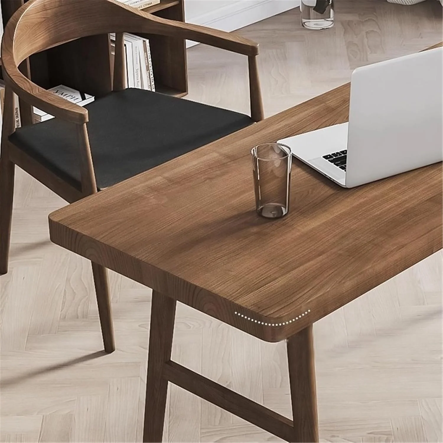 میز کامپیوتر، میز تحریر چوبی ساده برای دفتر کار خانگی، میز کار بادوام و مدرن برای لپتاپ، رنگ گردویی (XL) میز کامپیوتر، میز تحریر چوبی ساده برای دفتر کار خانگی، میز کار بادوام و مدرن برای لپتاپ، رنگ گردویی (XL)